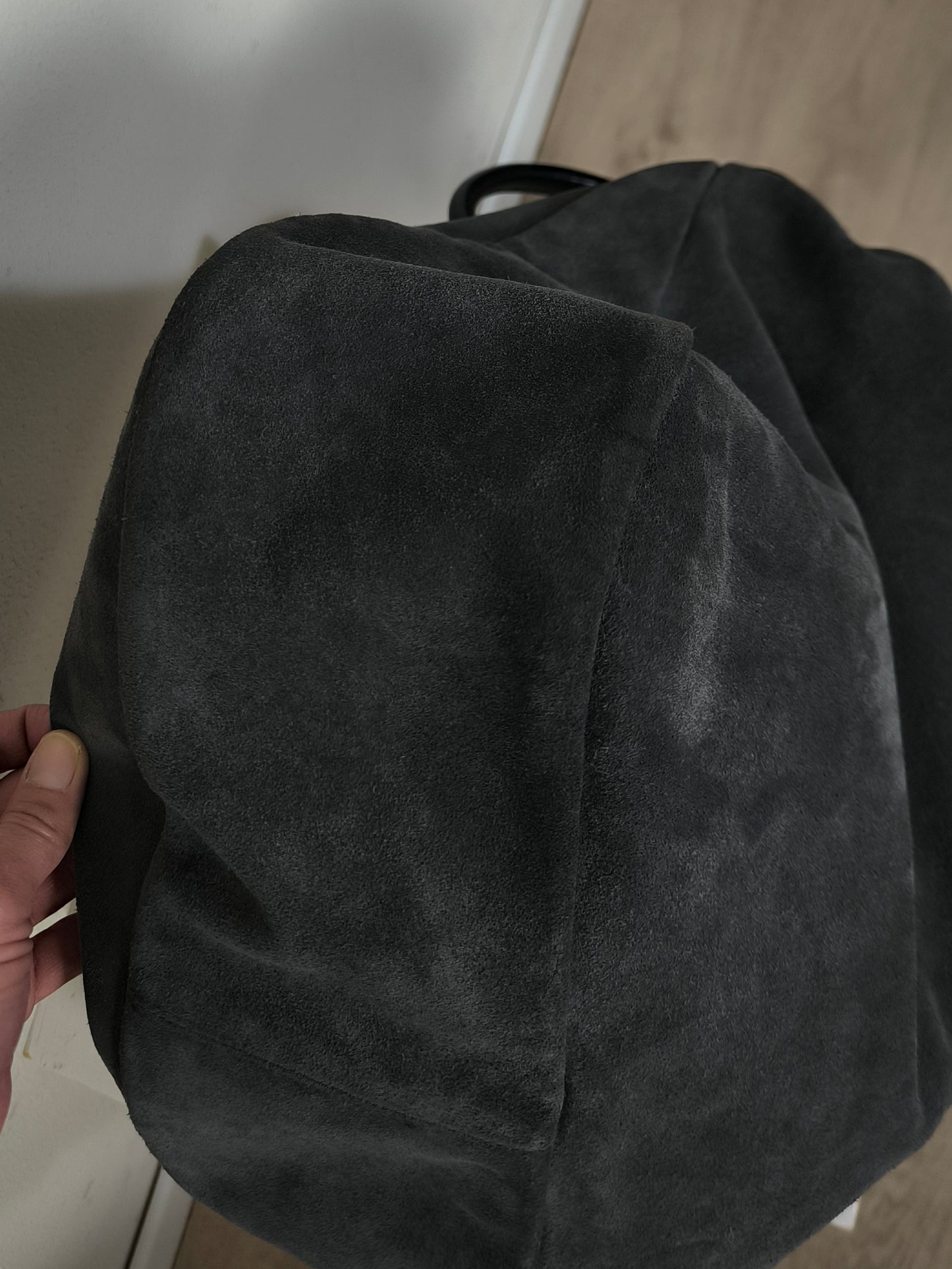 Tosca blu big bag camoscio grigio