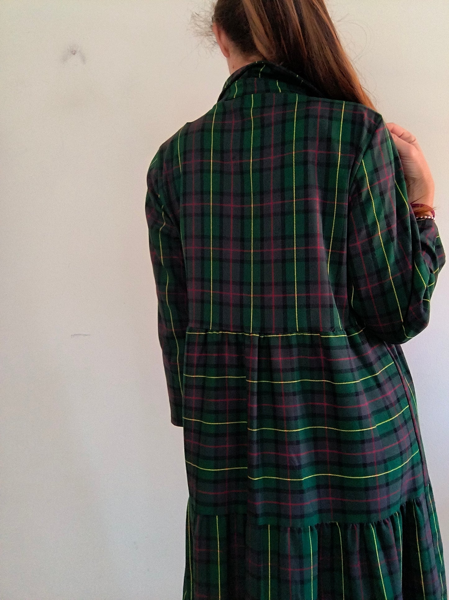 Abito chemisier in tartan tg U