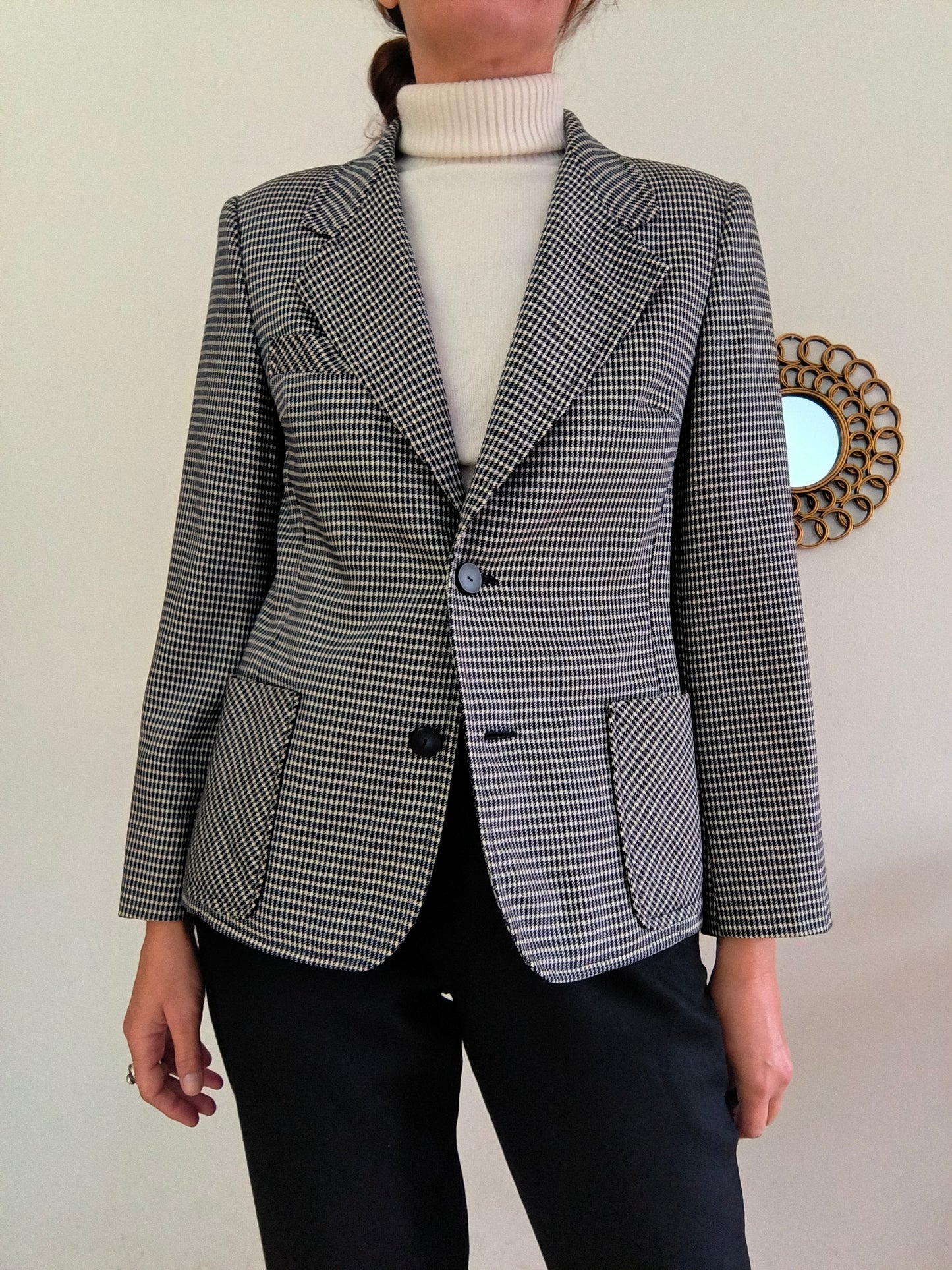 Blazer vintage quadrettini piccolo tg M