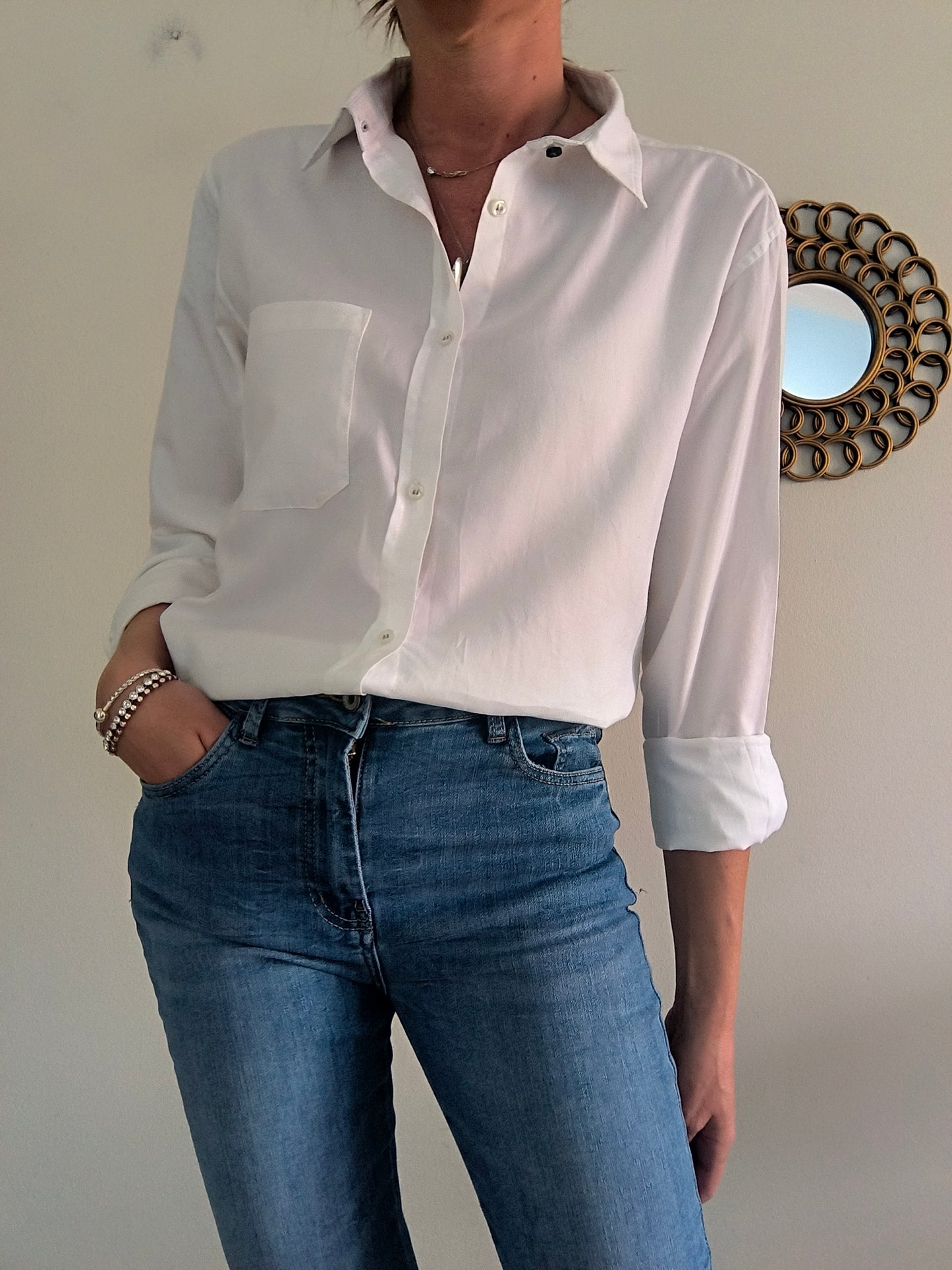Camicia cotone bianco Blocco 11