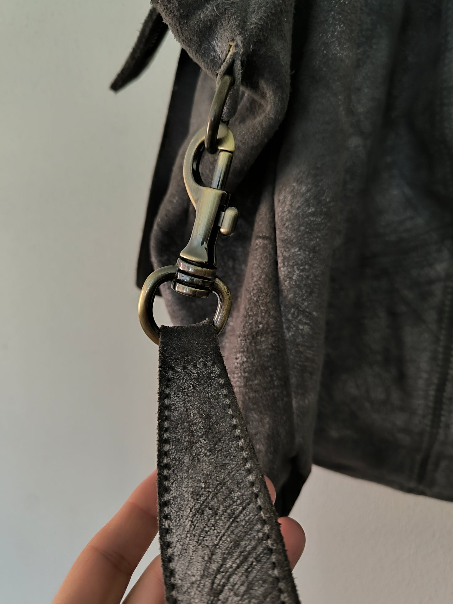 Borsa postina in pelle artigianale PS Red Whale