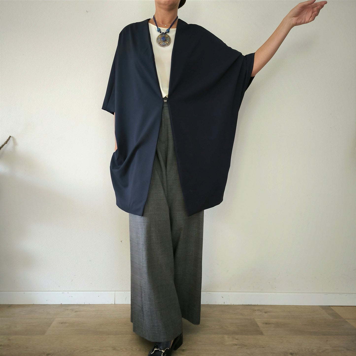 Soprabito kimono blu navy Tg Unica