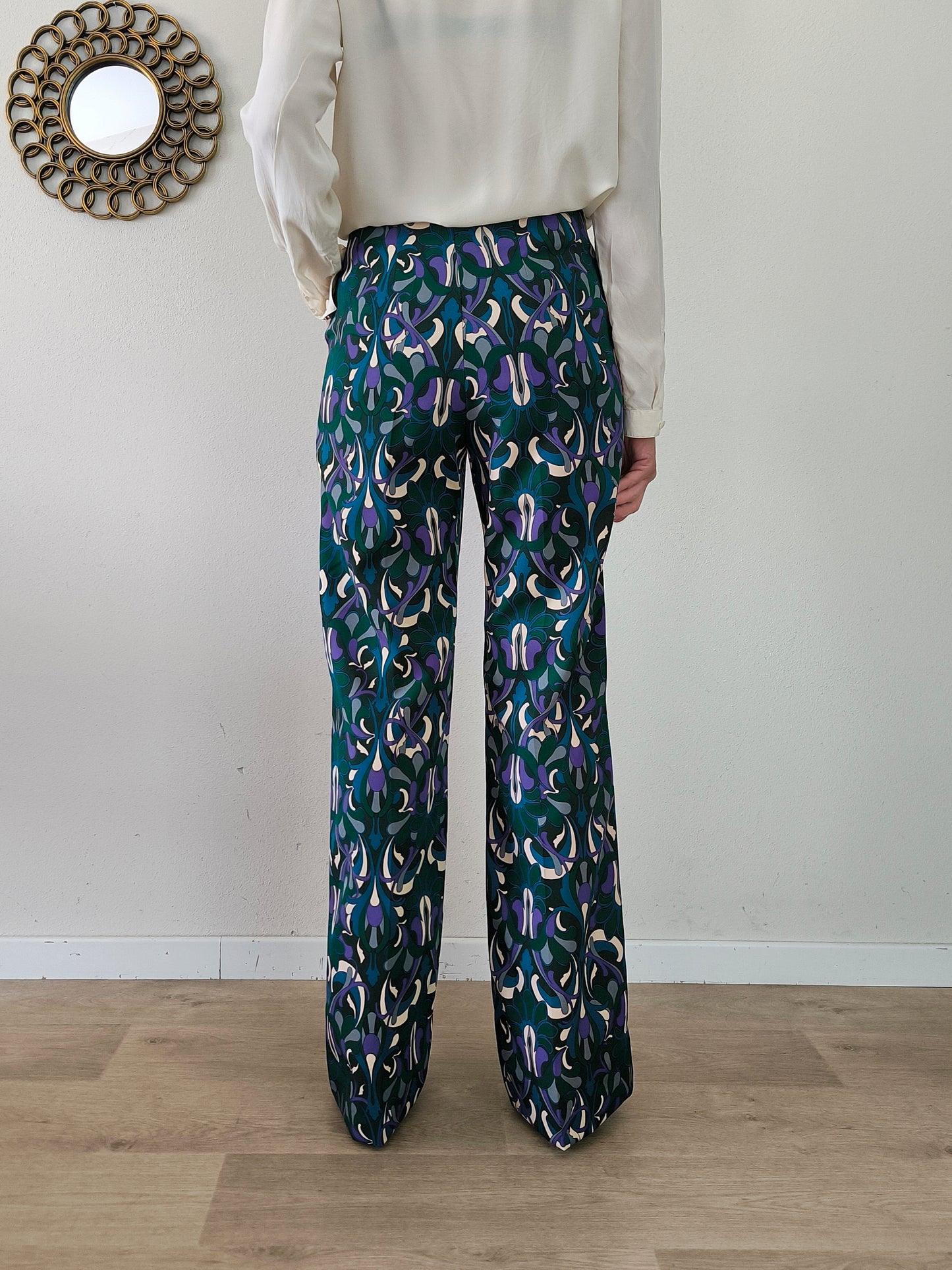 Pantalone fantasia verde tg 44