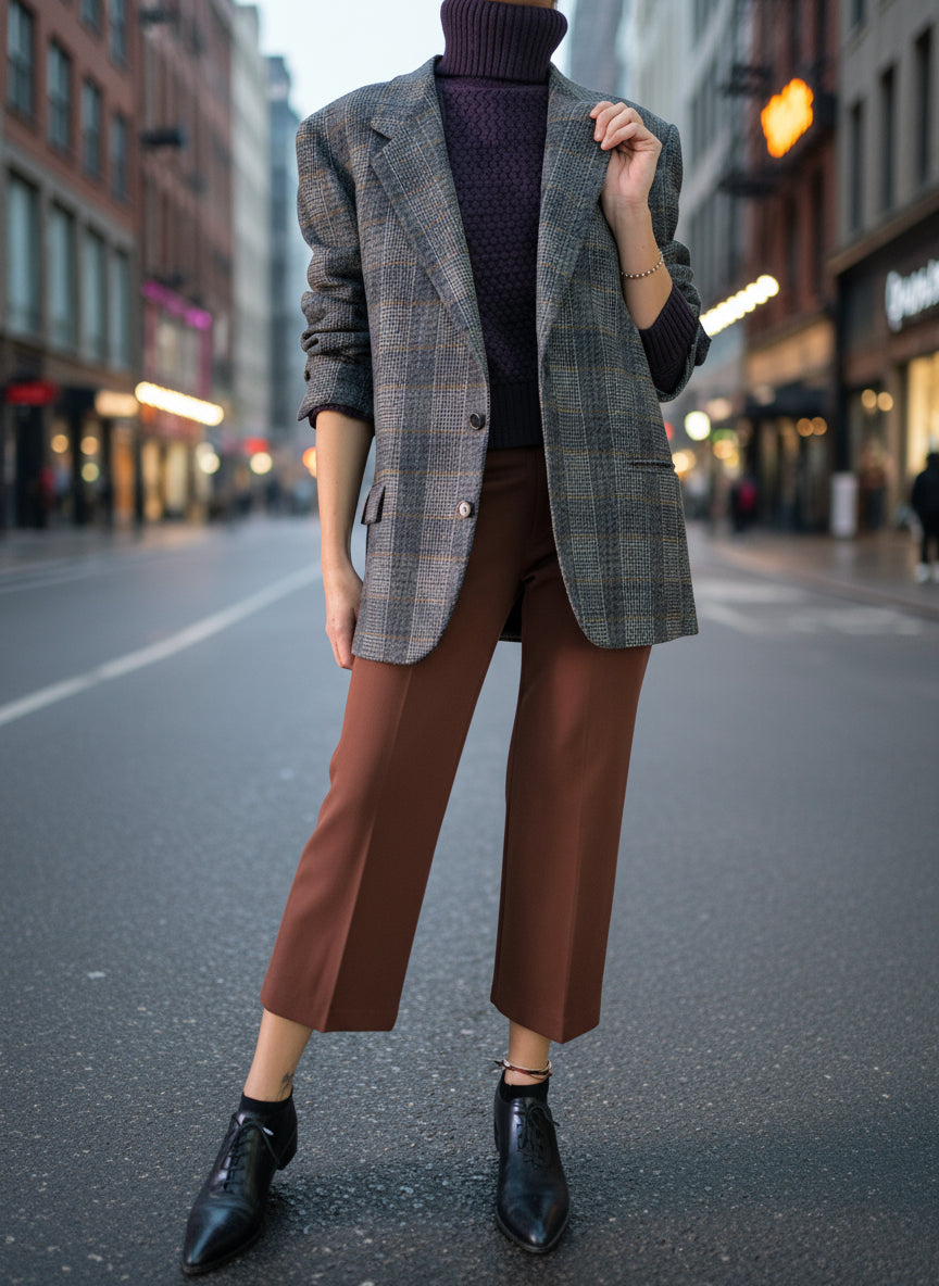 Blazer in tweed pura lana
