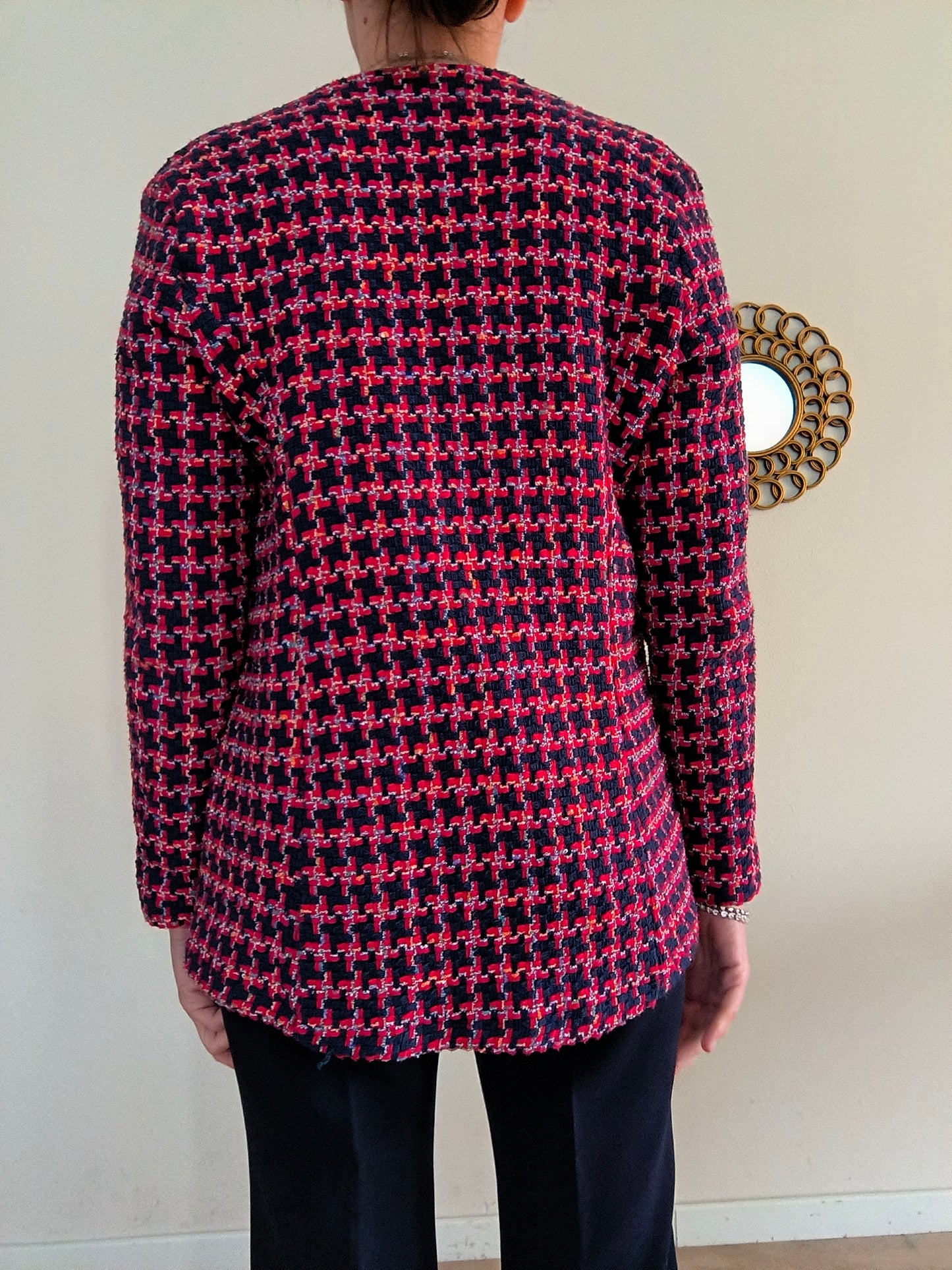 Giacca tessuto chanel rosso/blu