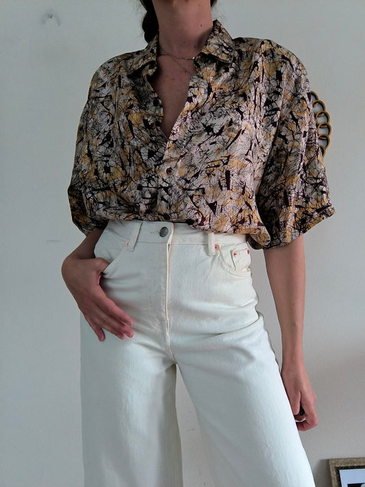 Camicia vintage unisex pura seta