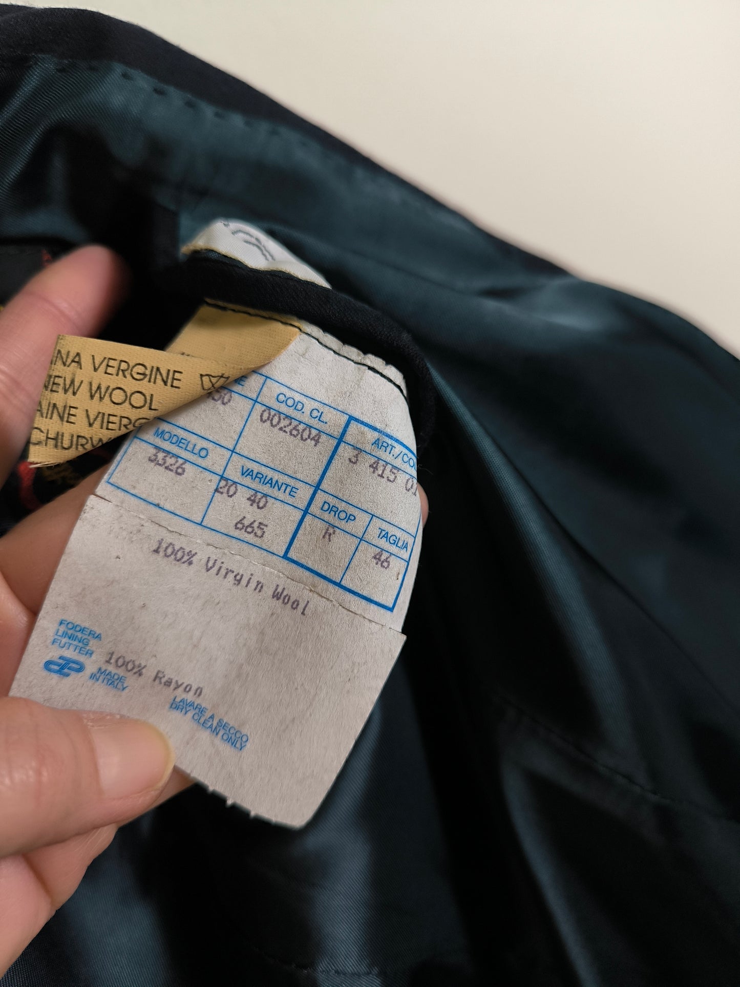 Blazer blu notte pura lana di Lessona tg 46