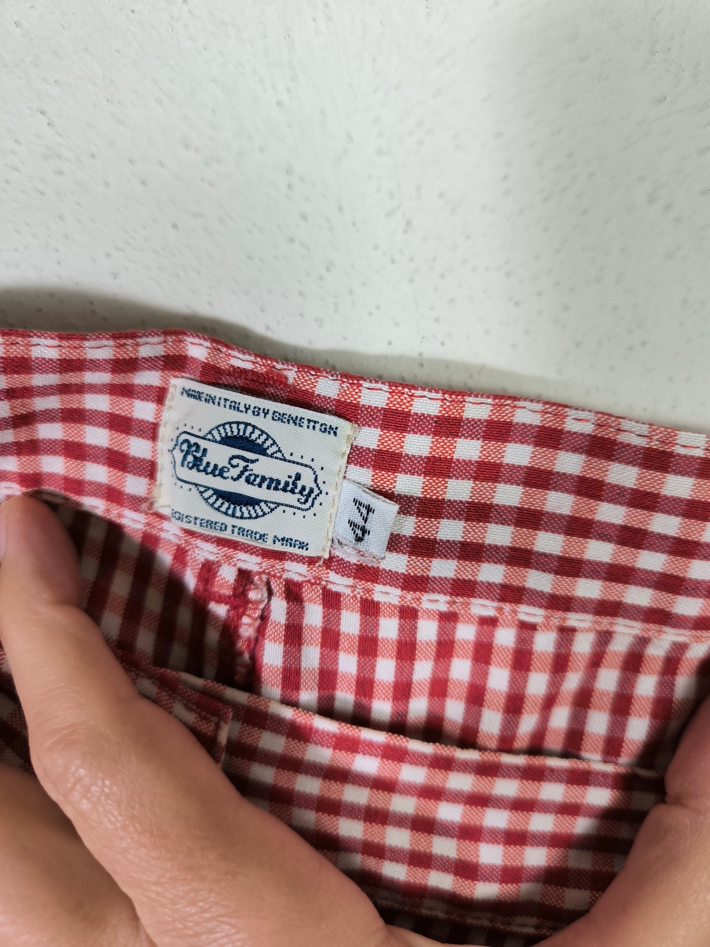Pantalone vichy Blue Family Benetton