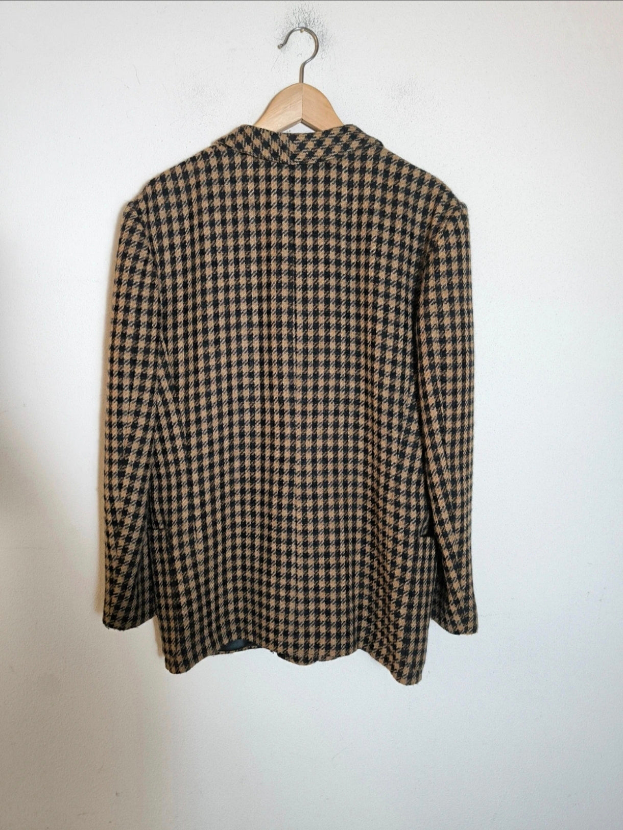Blazer vintage marrone/nero quadretti