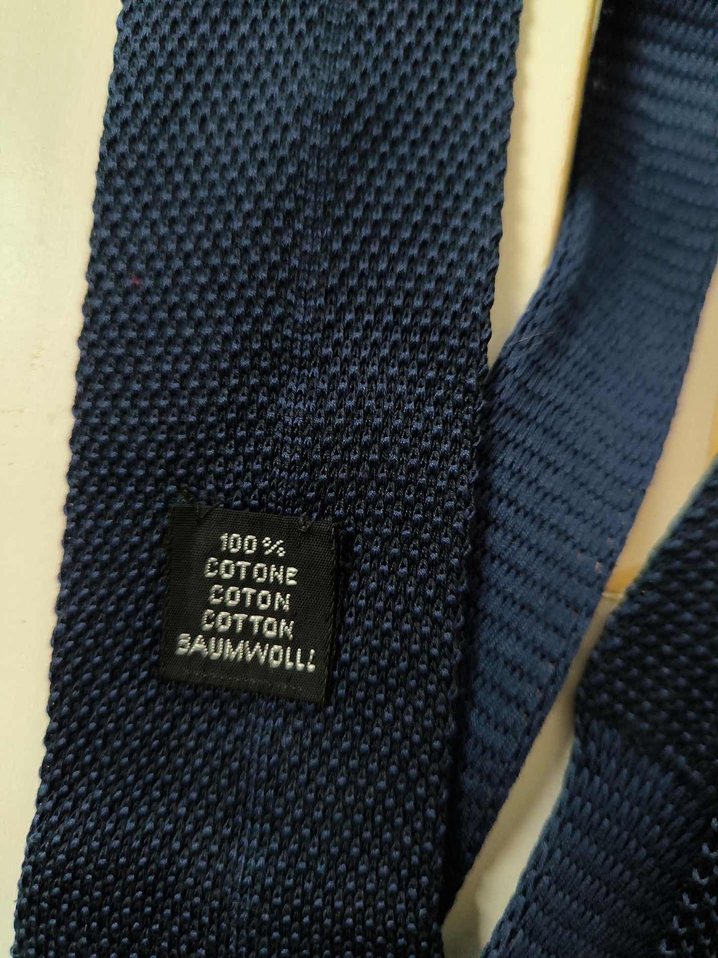 Cravatta Yves Saint Laurent blu cotone