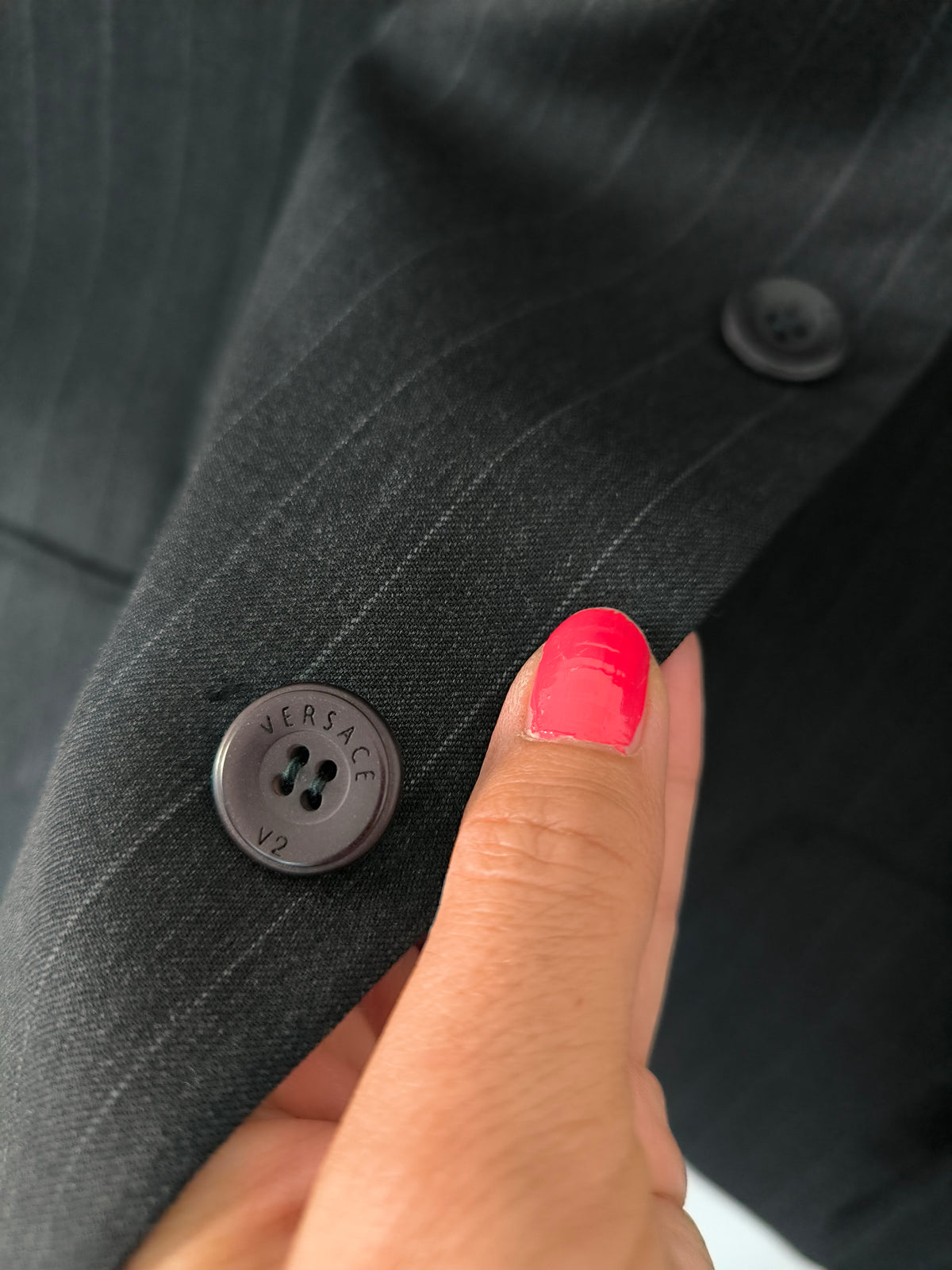Blazer maschile/unisex Versace gessato antracite