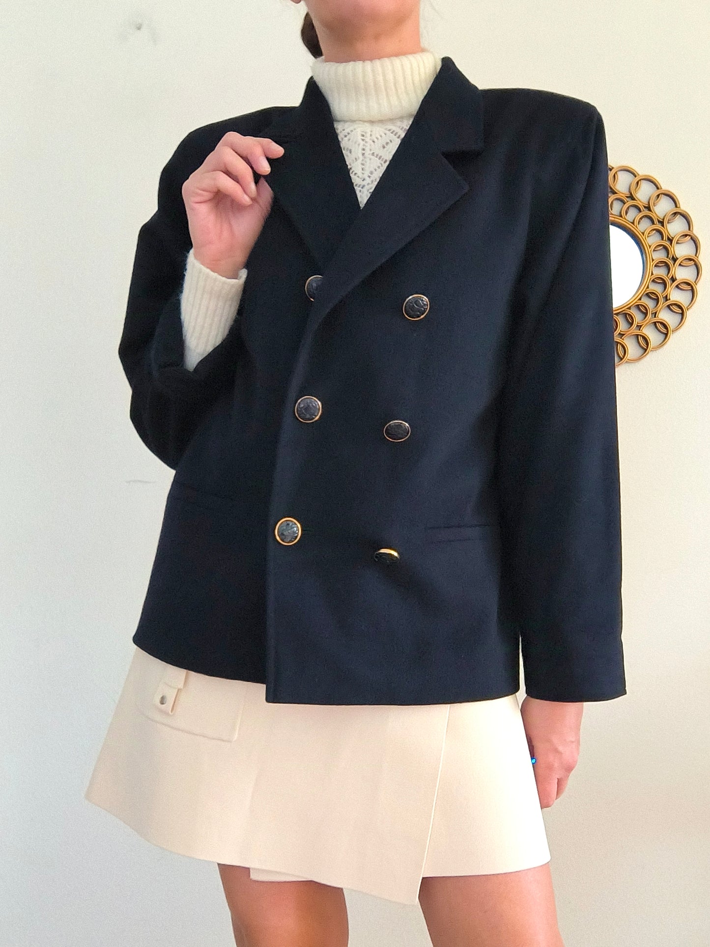 Caban vintage Max Mara Blu