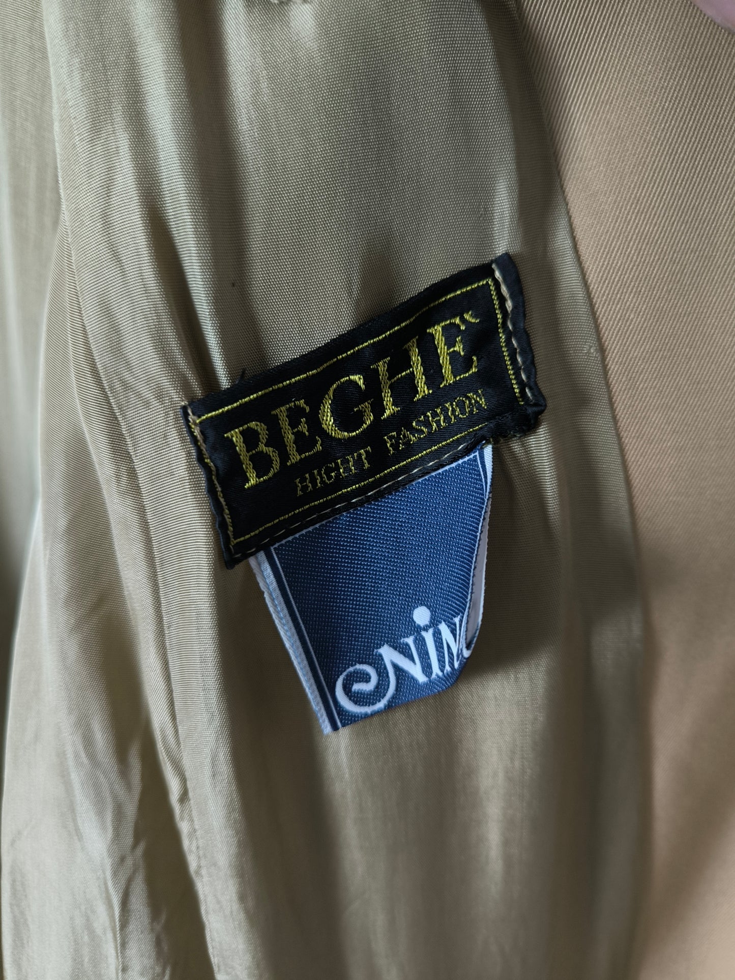 Trench impermeabile vintage sabbia tg M