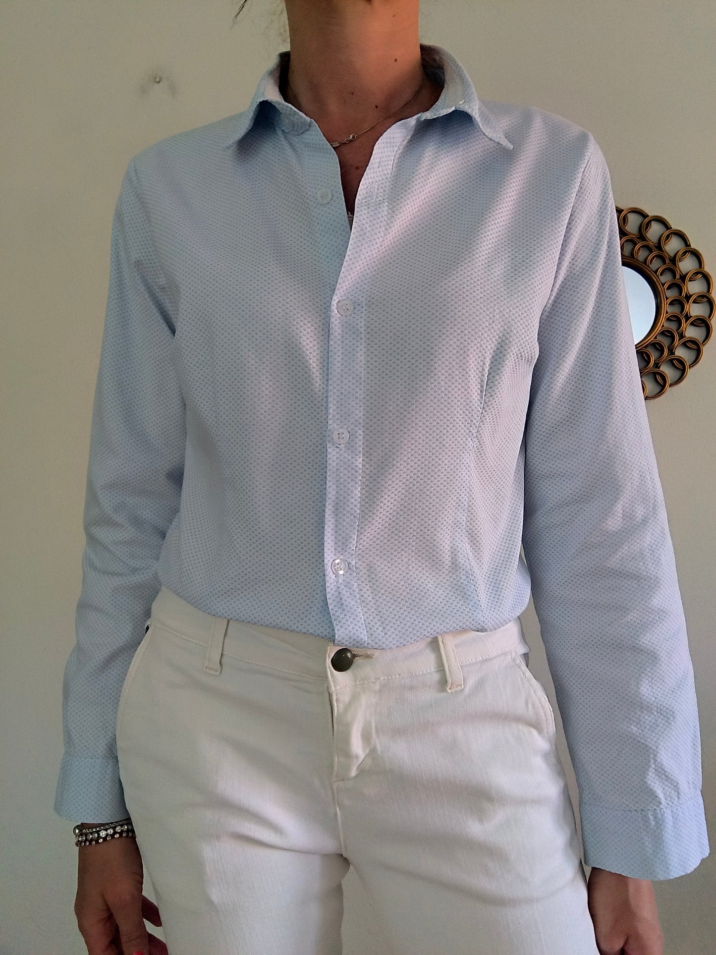 Camicetta Forte dei Marmi a cuoricini azzurri