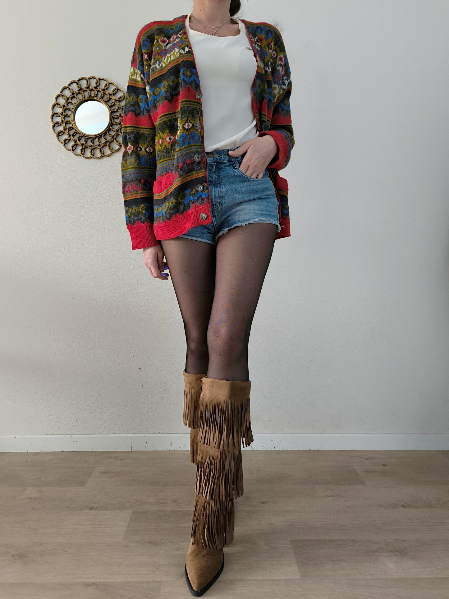 Cardigan vintage in lana alpaca