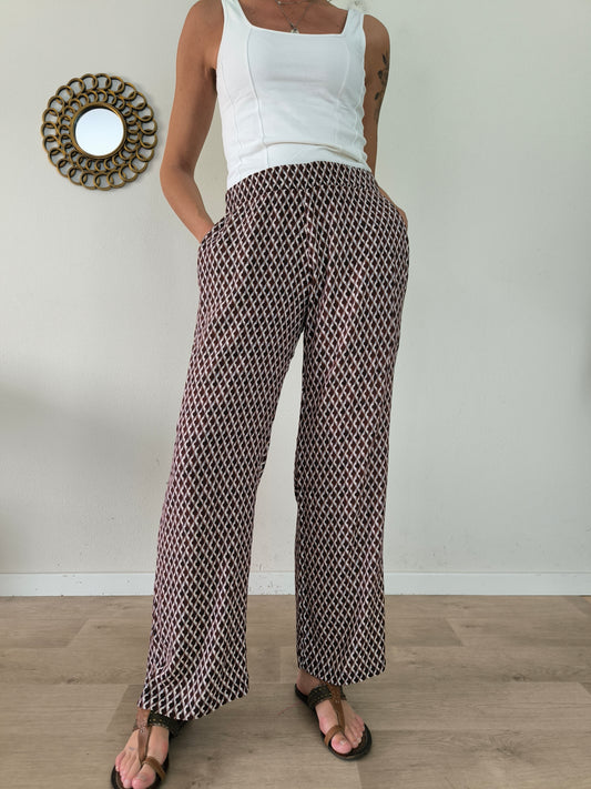 Leonora pantalone fantasia in viscosa