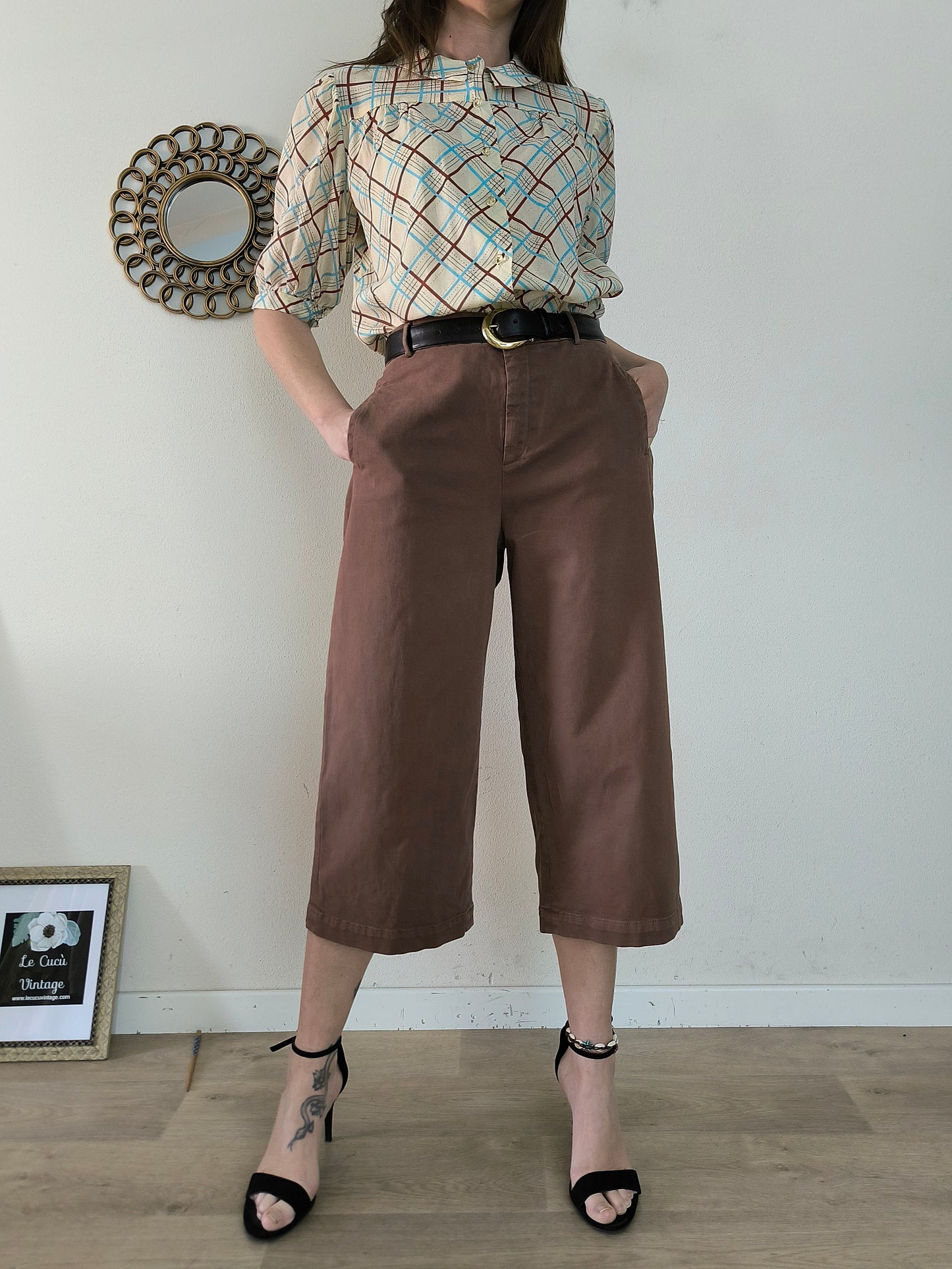 Pantalone palazzo cropped Kaos