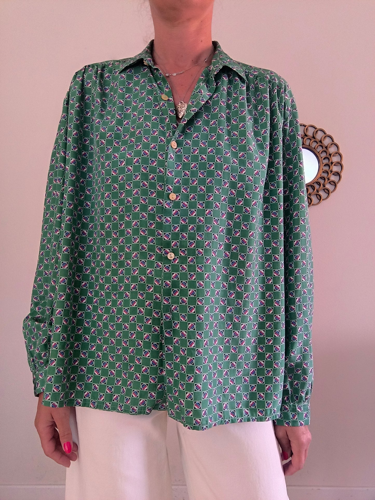 Camicetta vintage verde One size