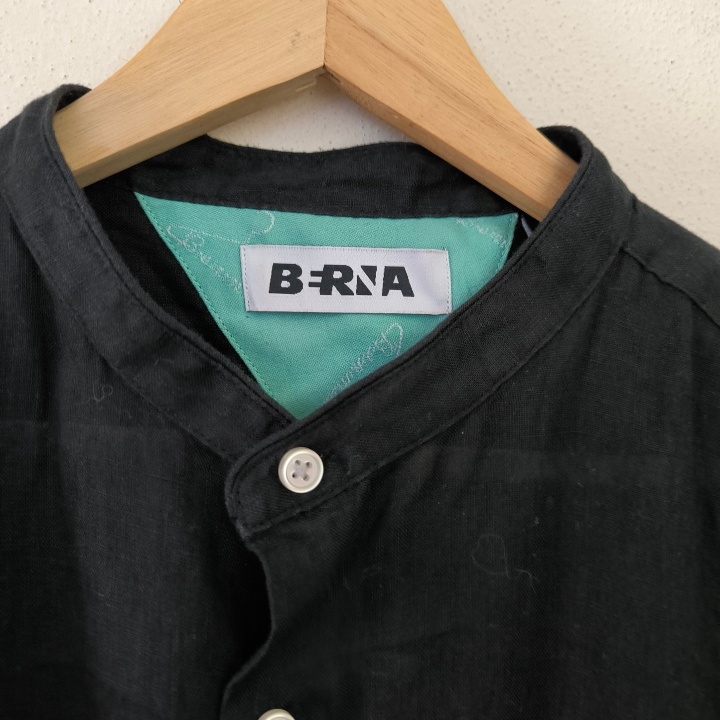 Camicia in lino Berna nero XXL