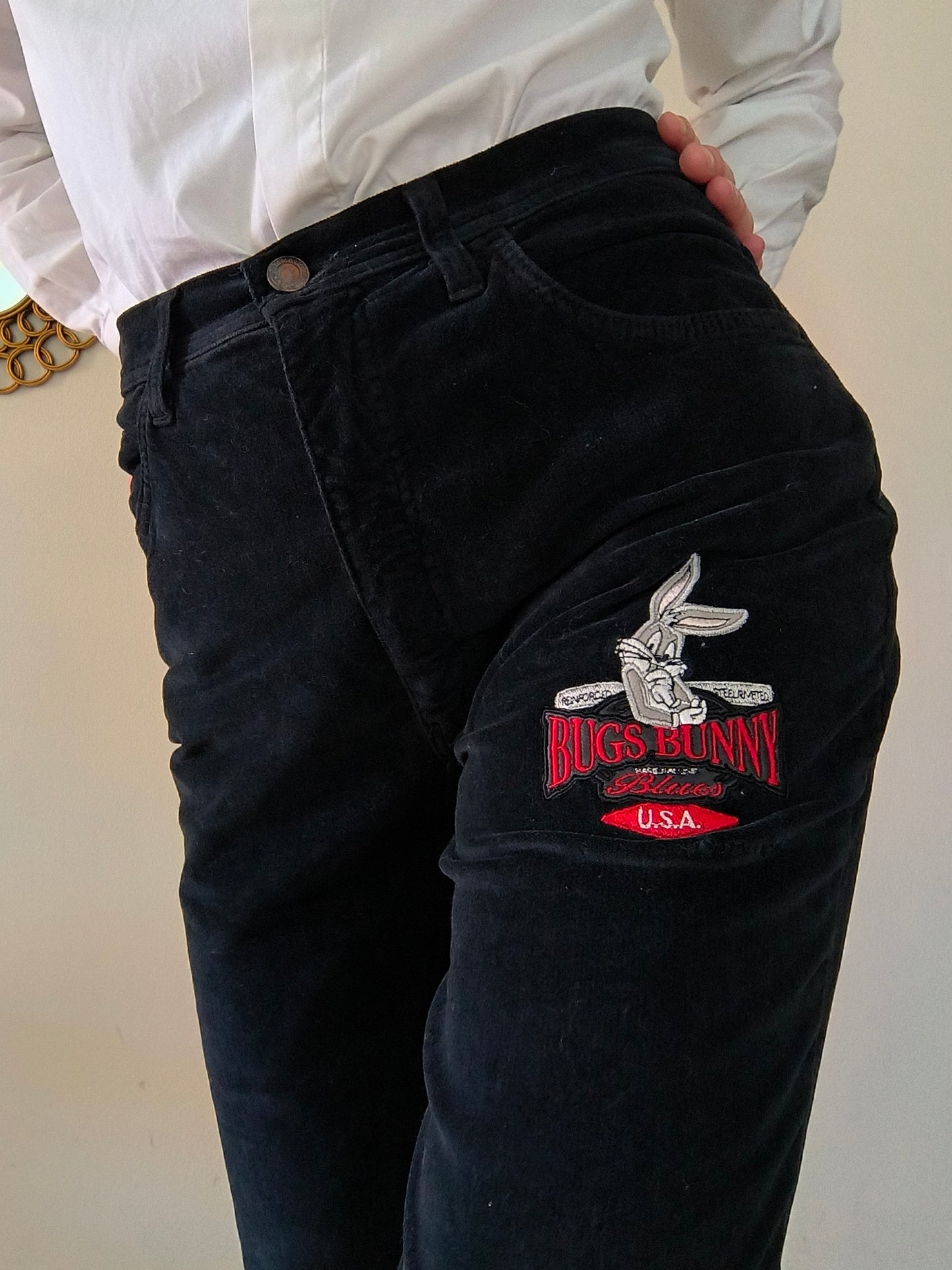 Emmanul Schvili pantaloni velluto Bugs Bunny