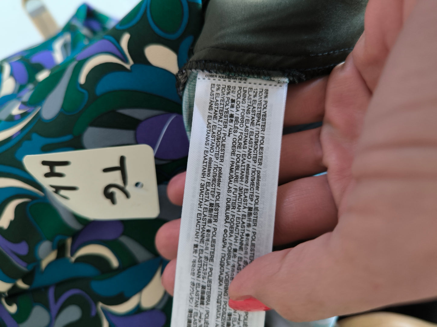 Pantalone fantasia verde tg 44