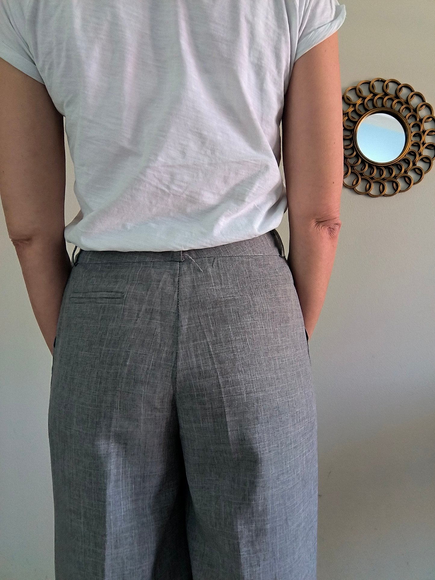 Pantalone ampio grigio chiaro