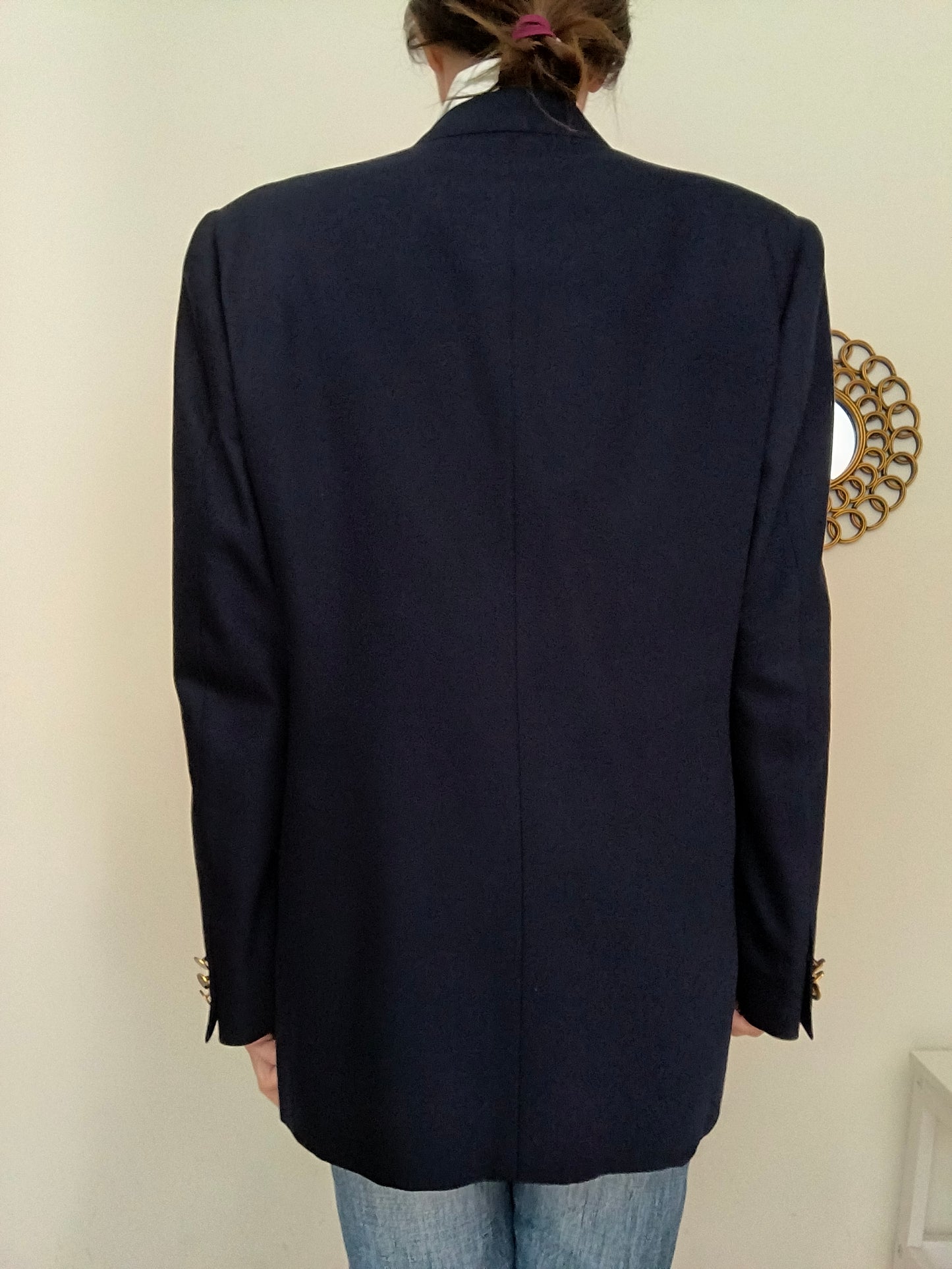 Blazer doppiopetto Pier Cardin blu pura lana tg 52