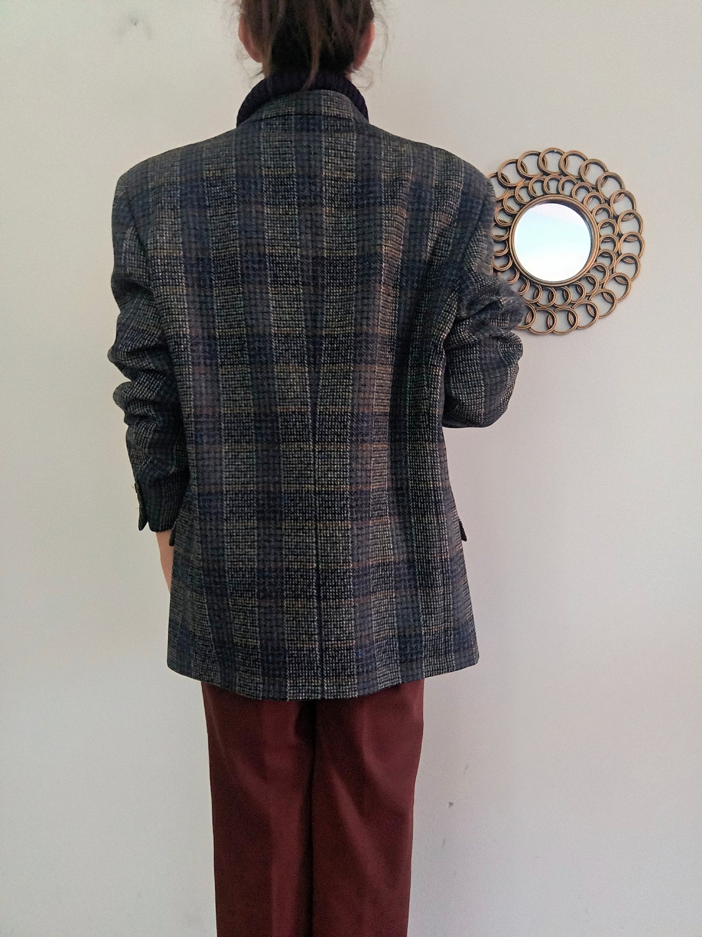 Blazer in tweed pura lana