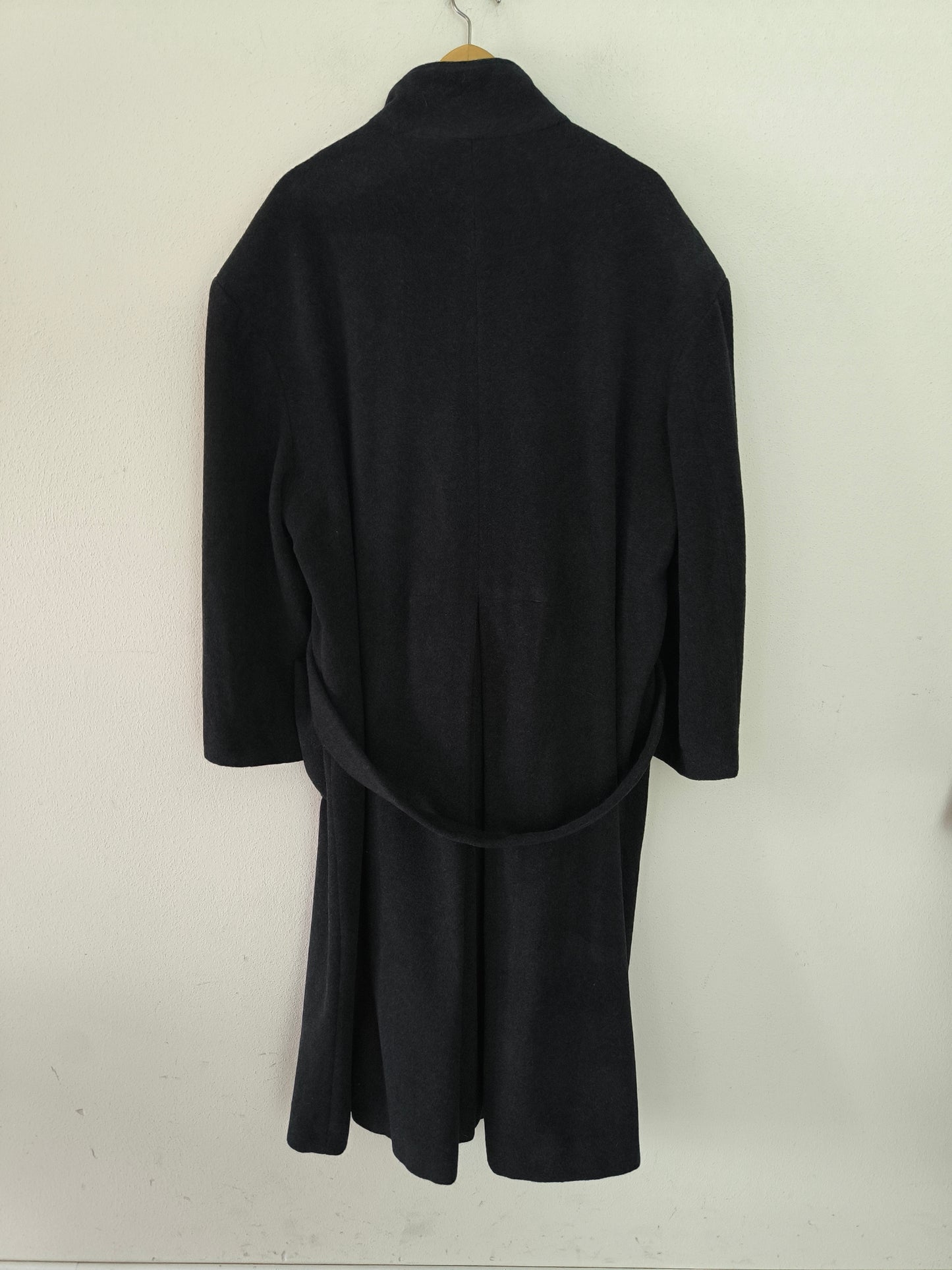 Cappotto vintage oversize nero in lana