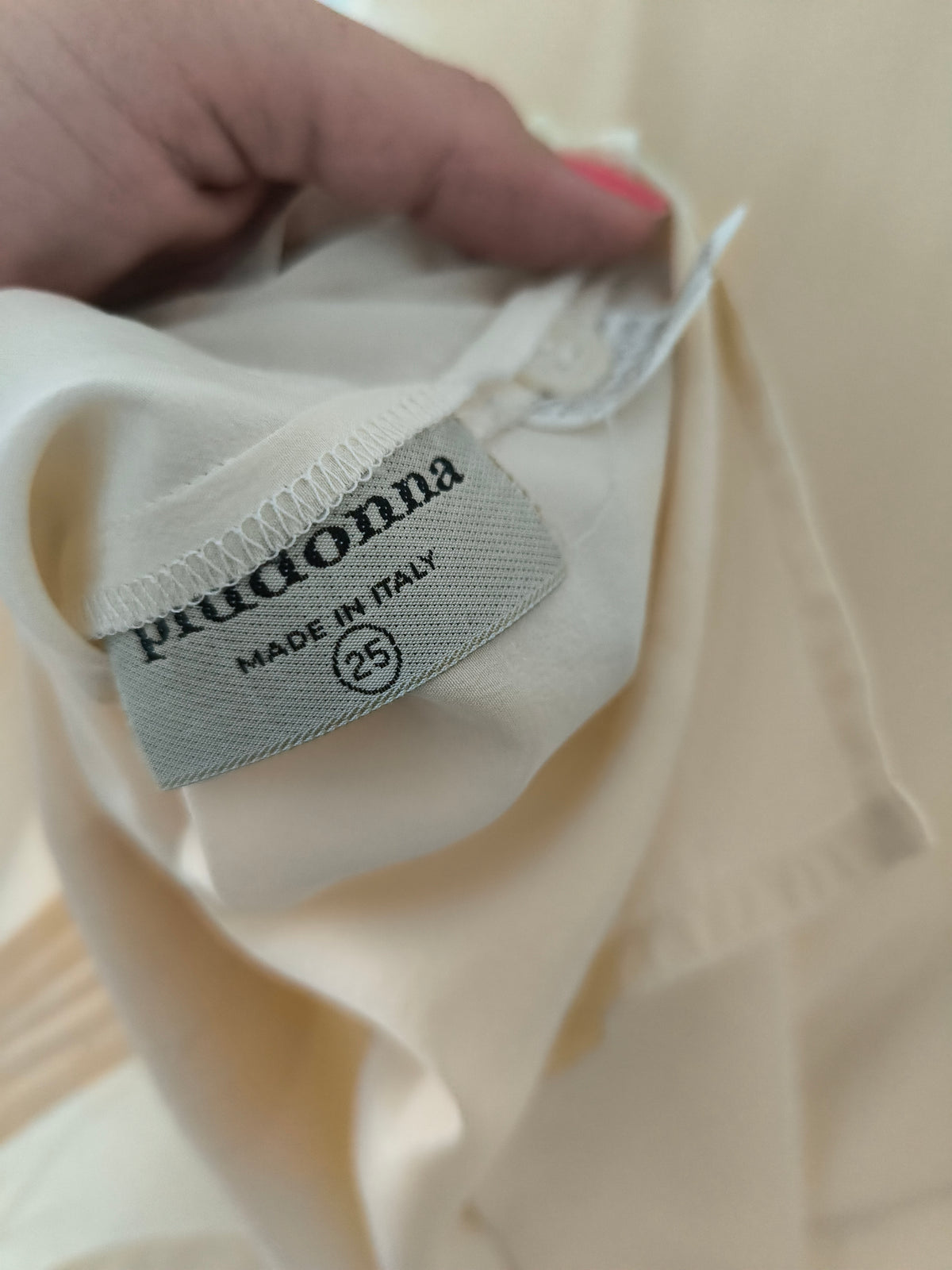 Camicia pura seta panna