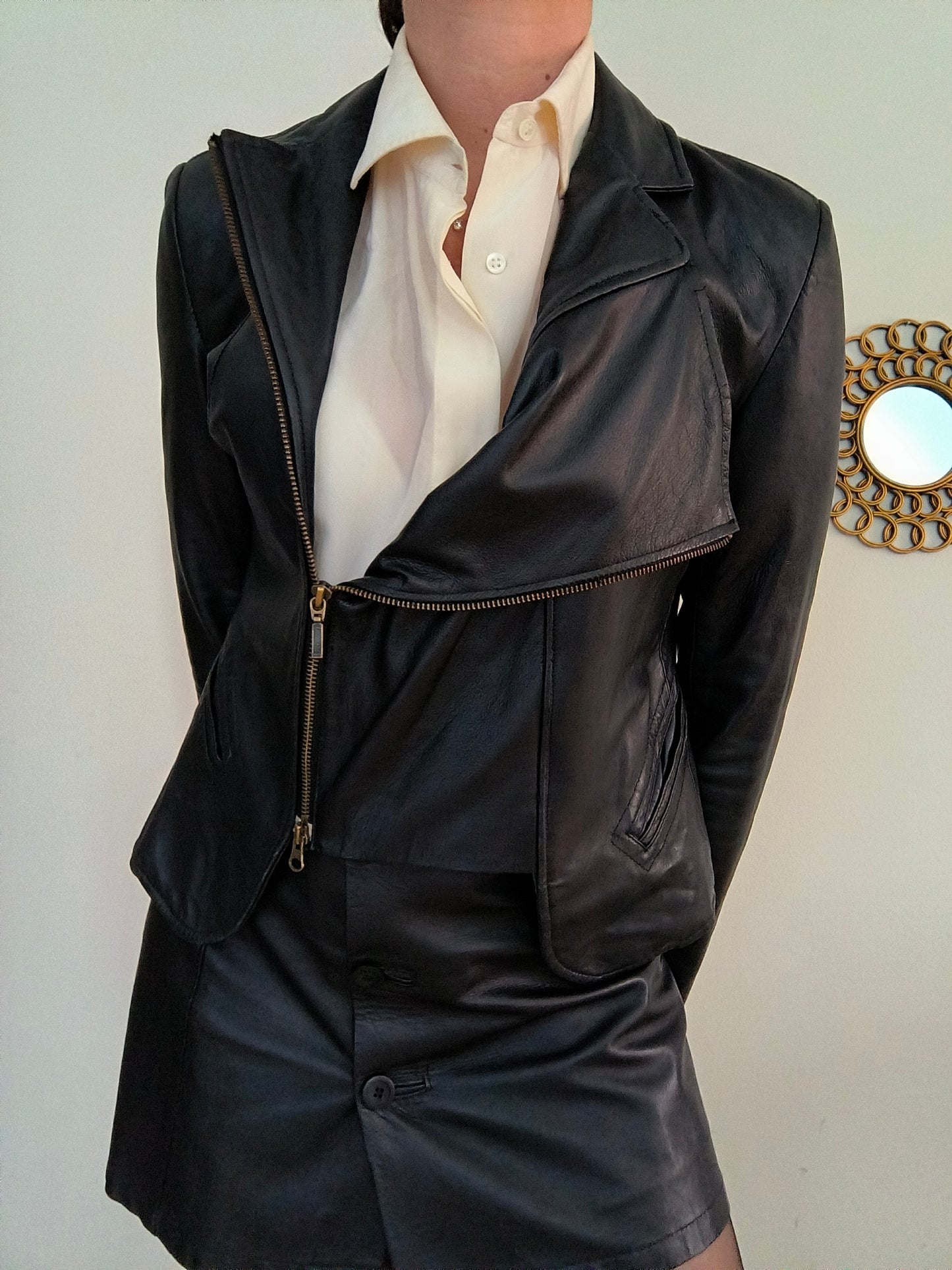 Giacchino vera pella nero tg M