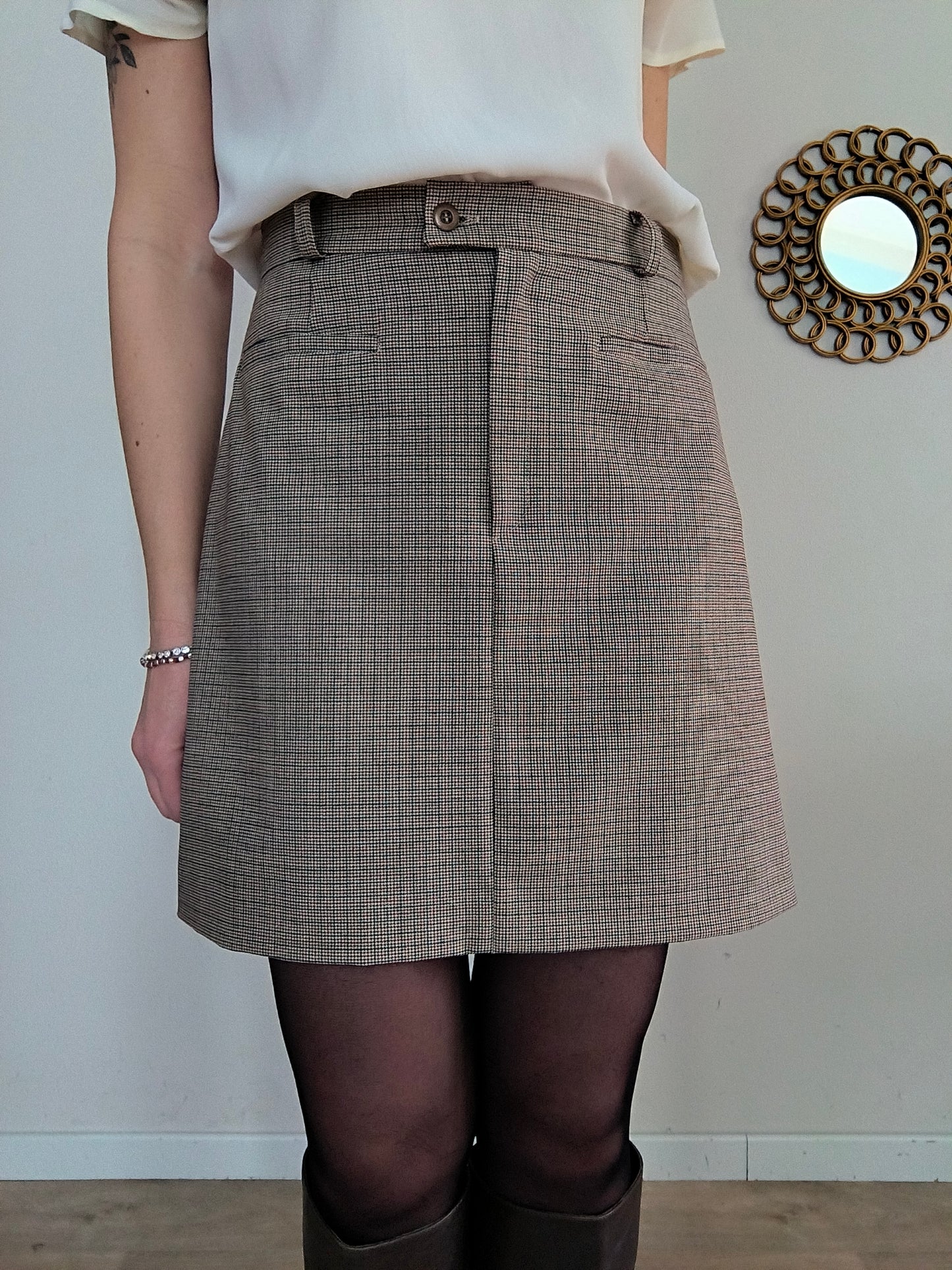 Kookai gonnellina a piccoli quadrettini