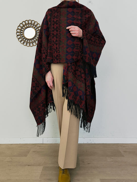 Mantella vintage borgogna