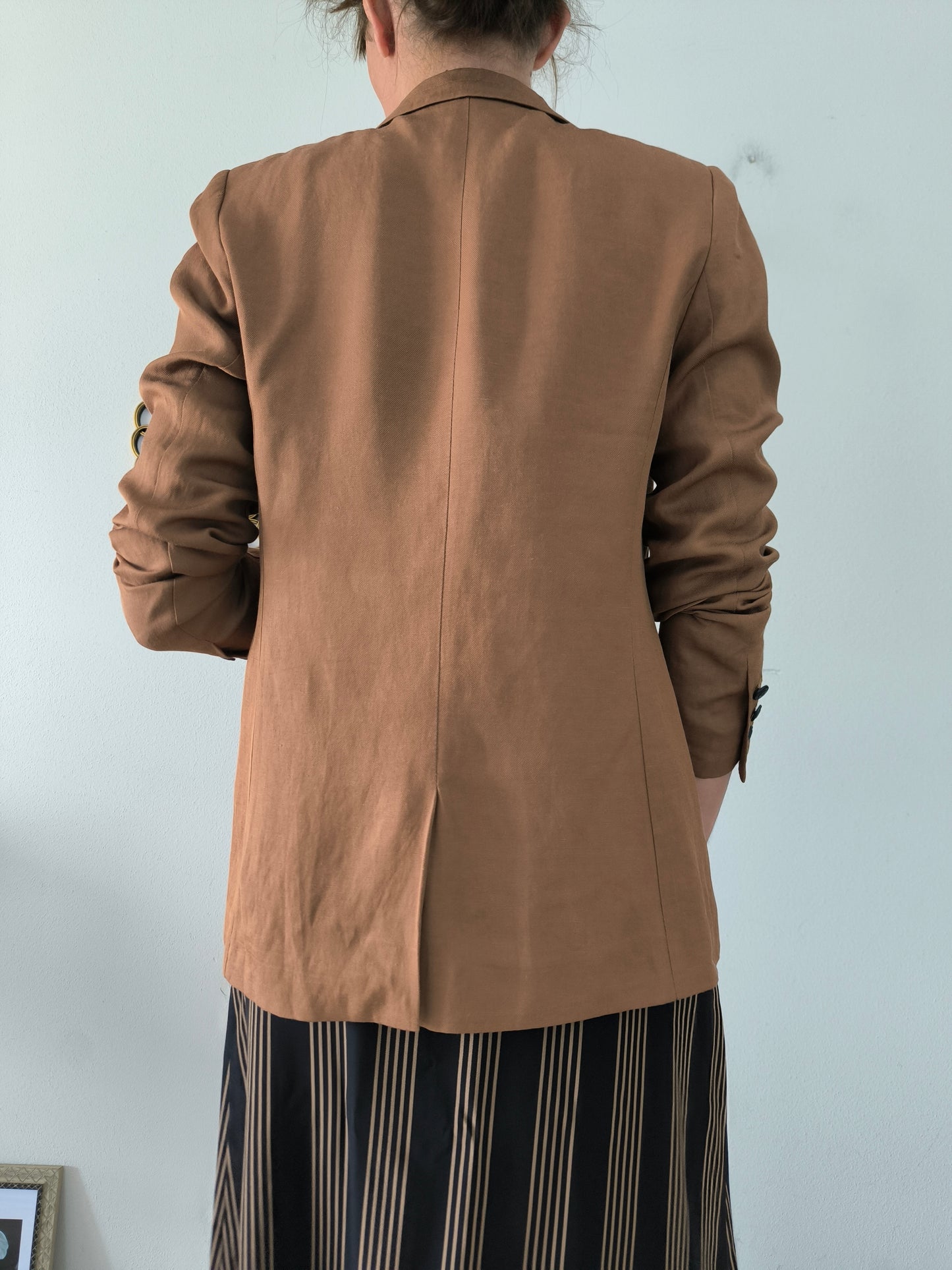 Blazer leggero in viscosa e lino