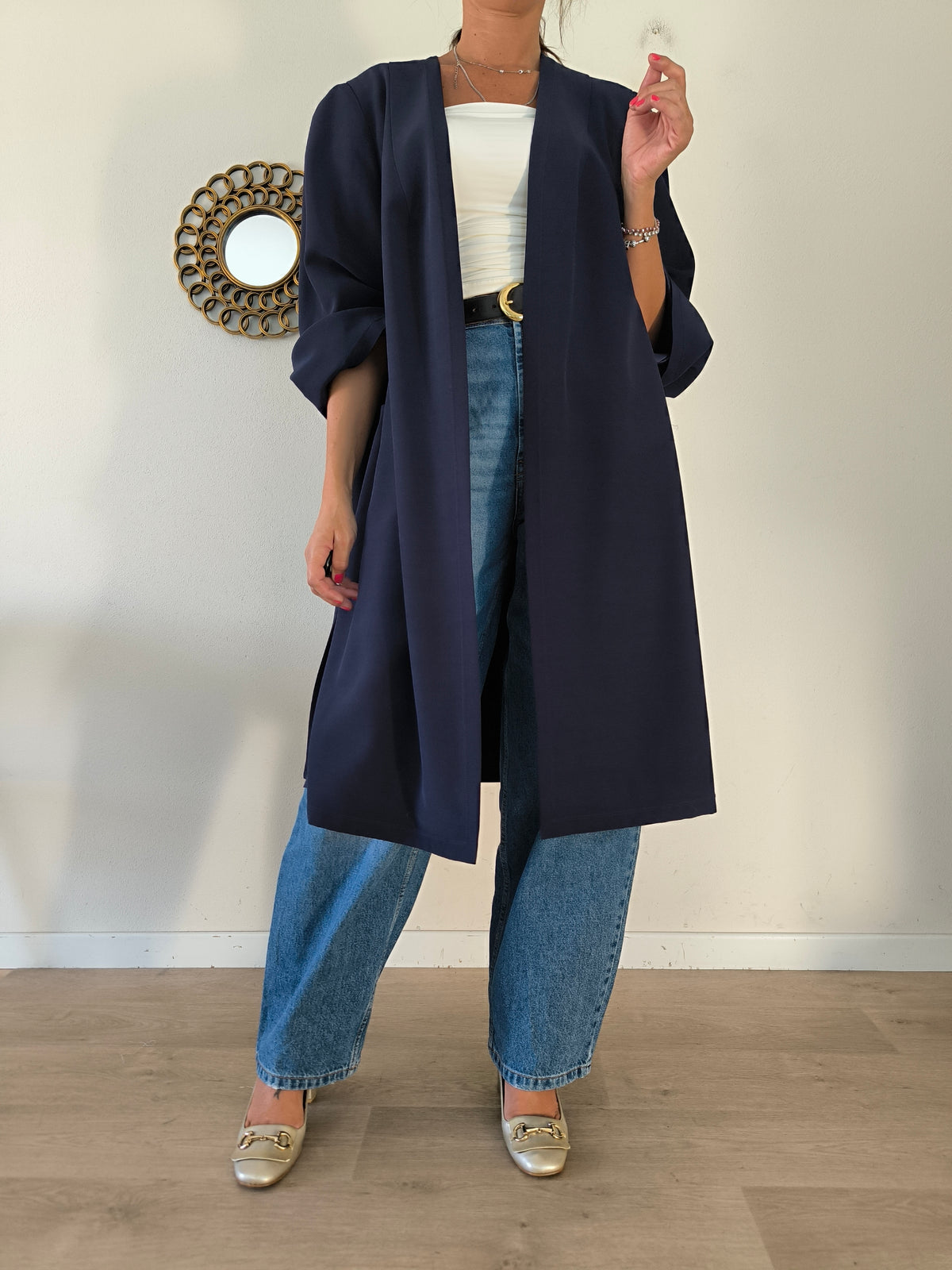 Trench Valentino vintage in lana blu notte