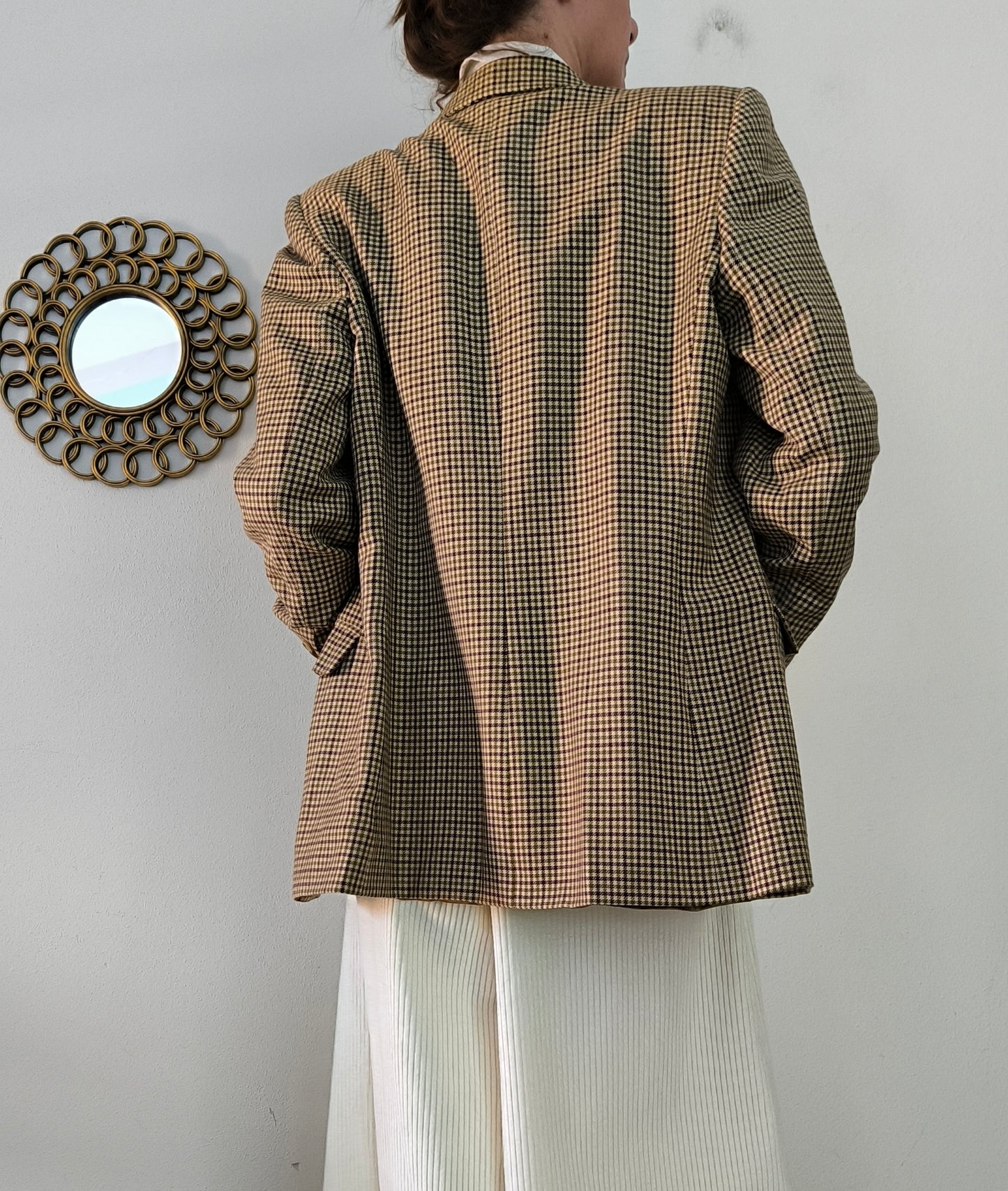 Blazer femminile gingham Pura lana