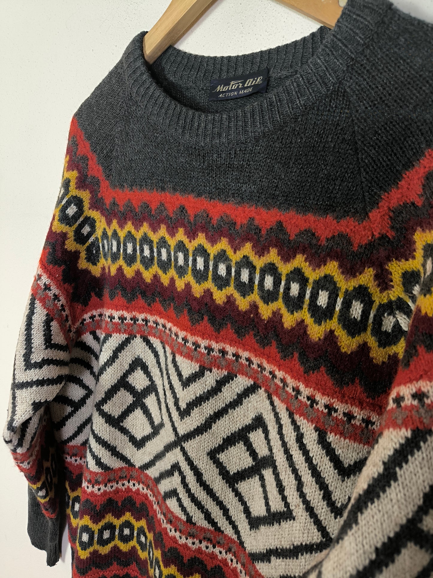 Maglione in lana Motor Oil unisex colorato