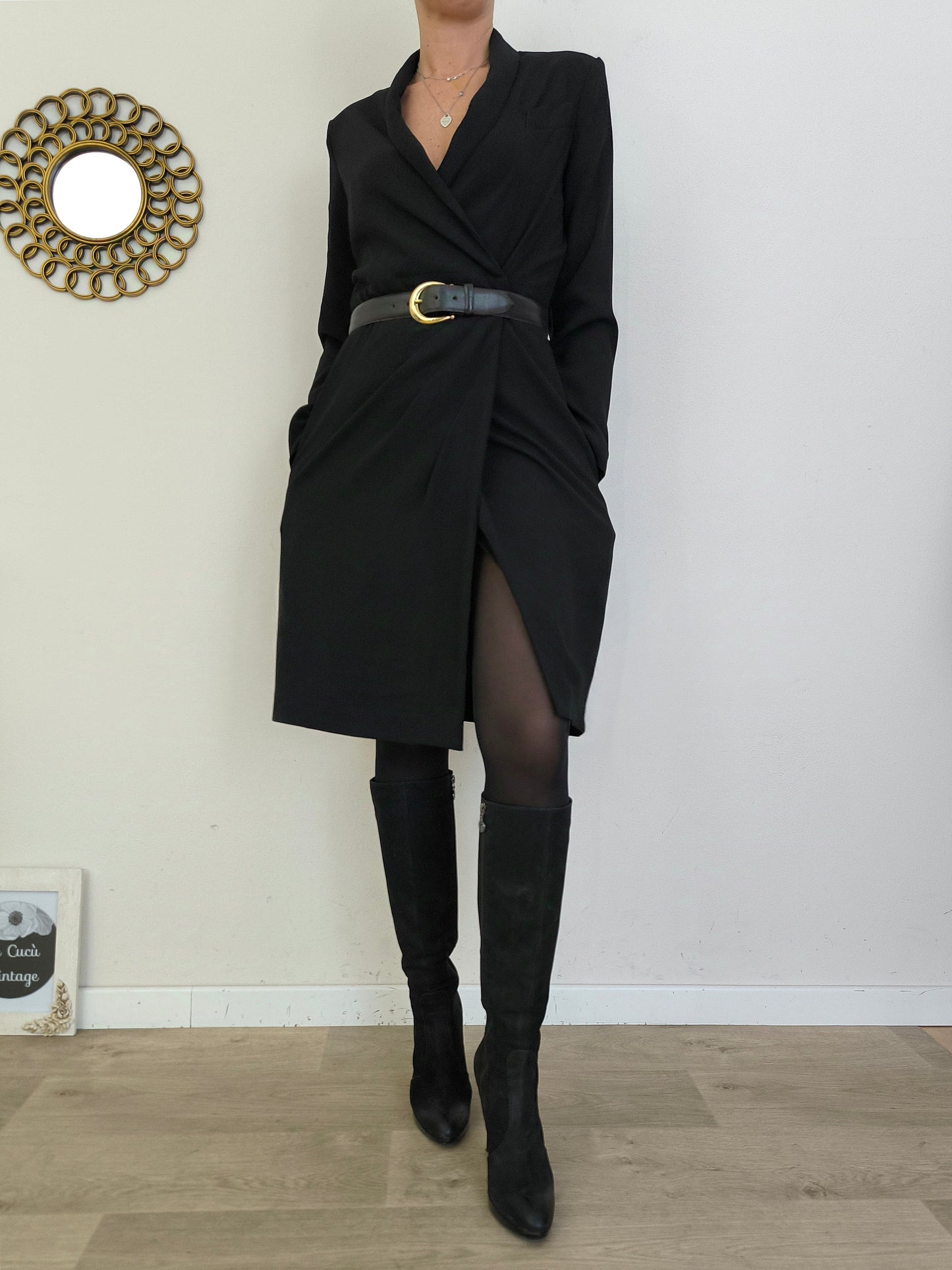 Abito robe manteau nero tg M