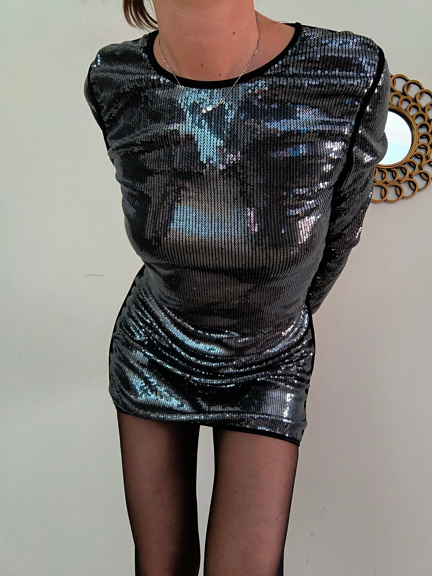 Abito Stretch Denny Rose in paillettes tg L
