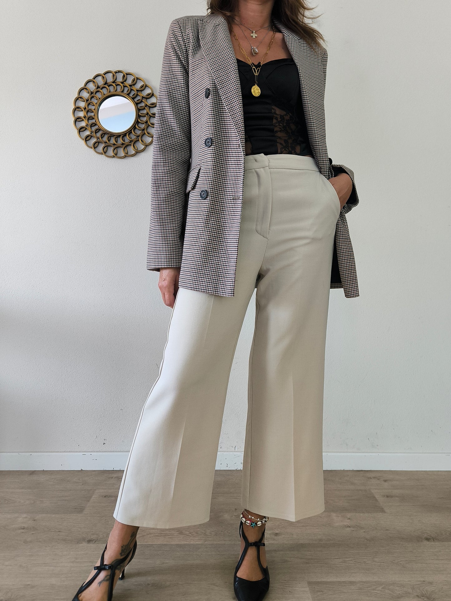 Blazer pied de poule Gina Tricot