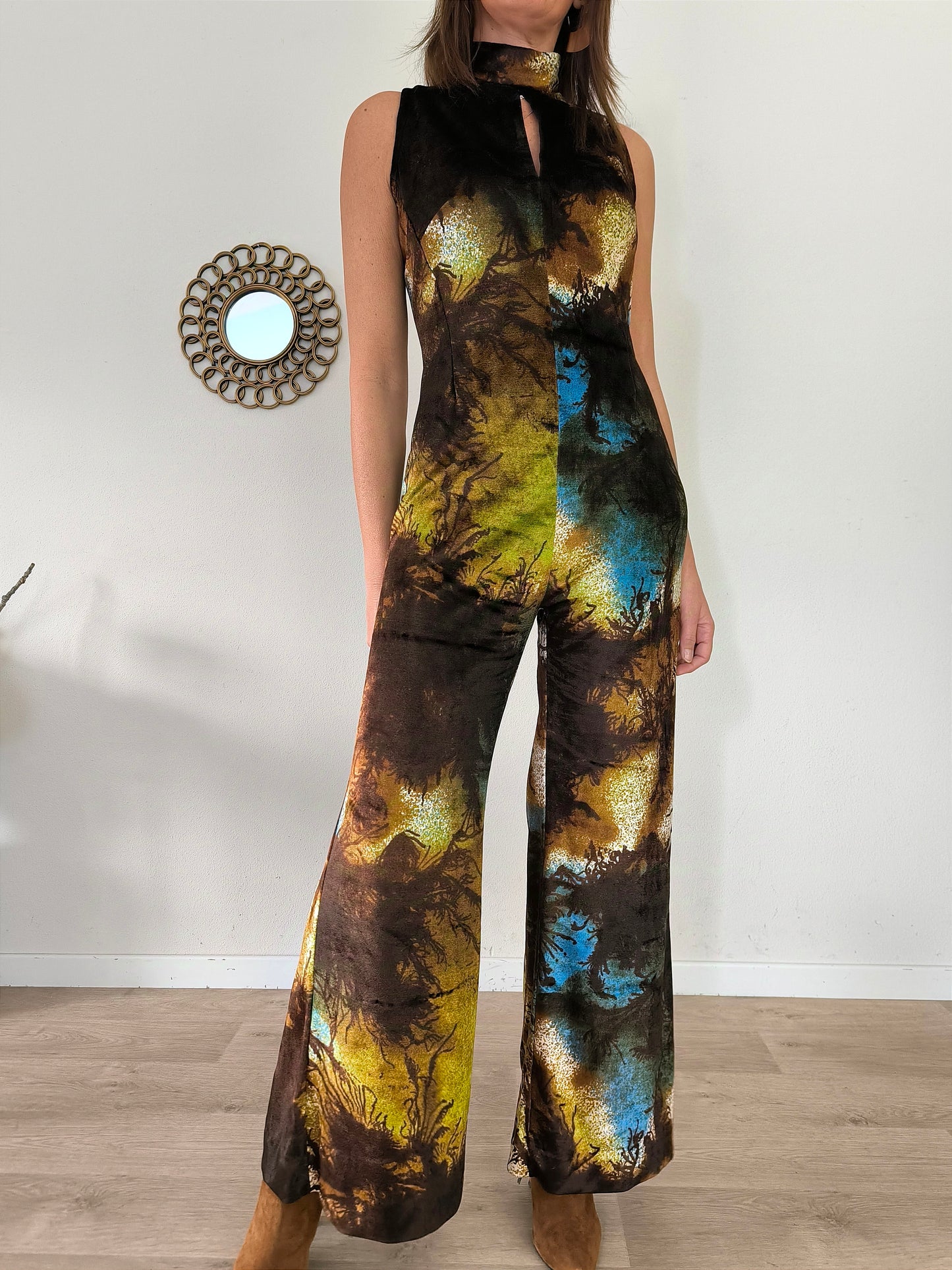 Jumpsuit in velluto vintage tg M