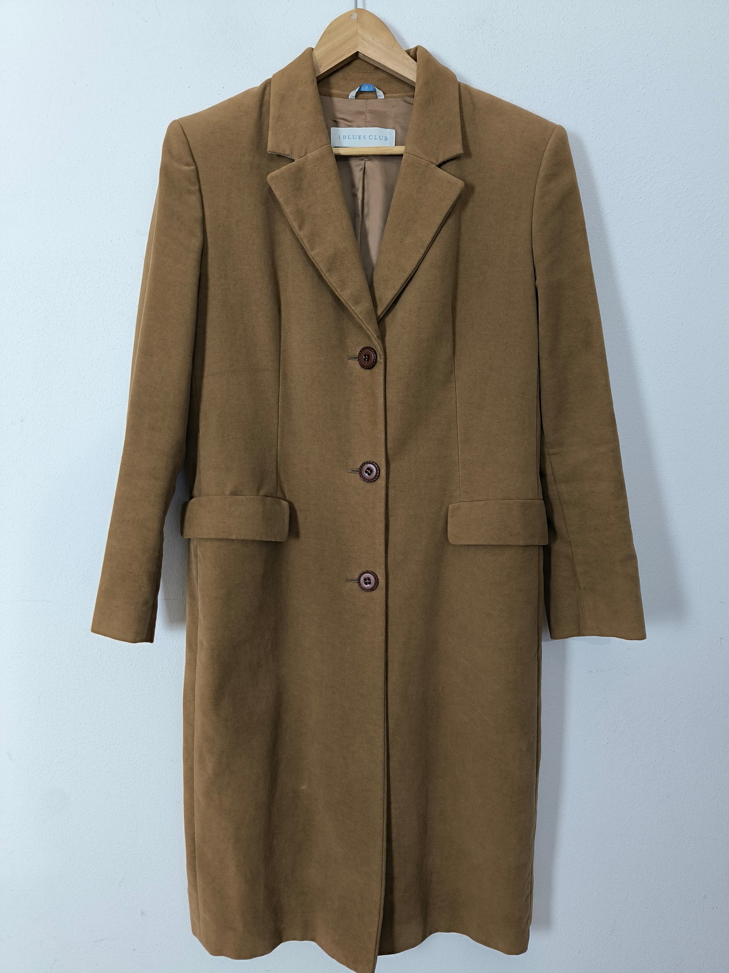 Blazer lungo IBlues in velluto cammello