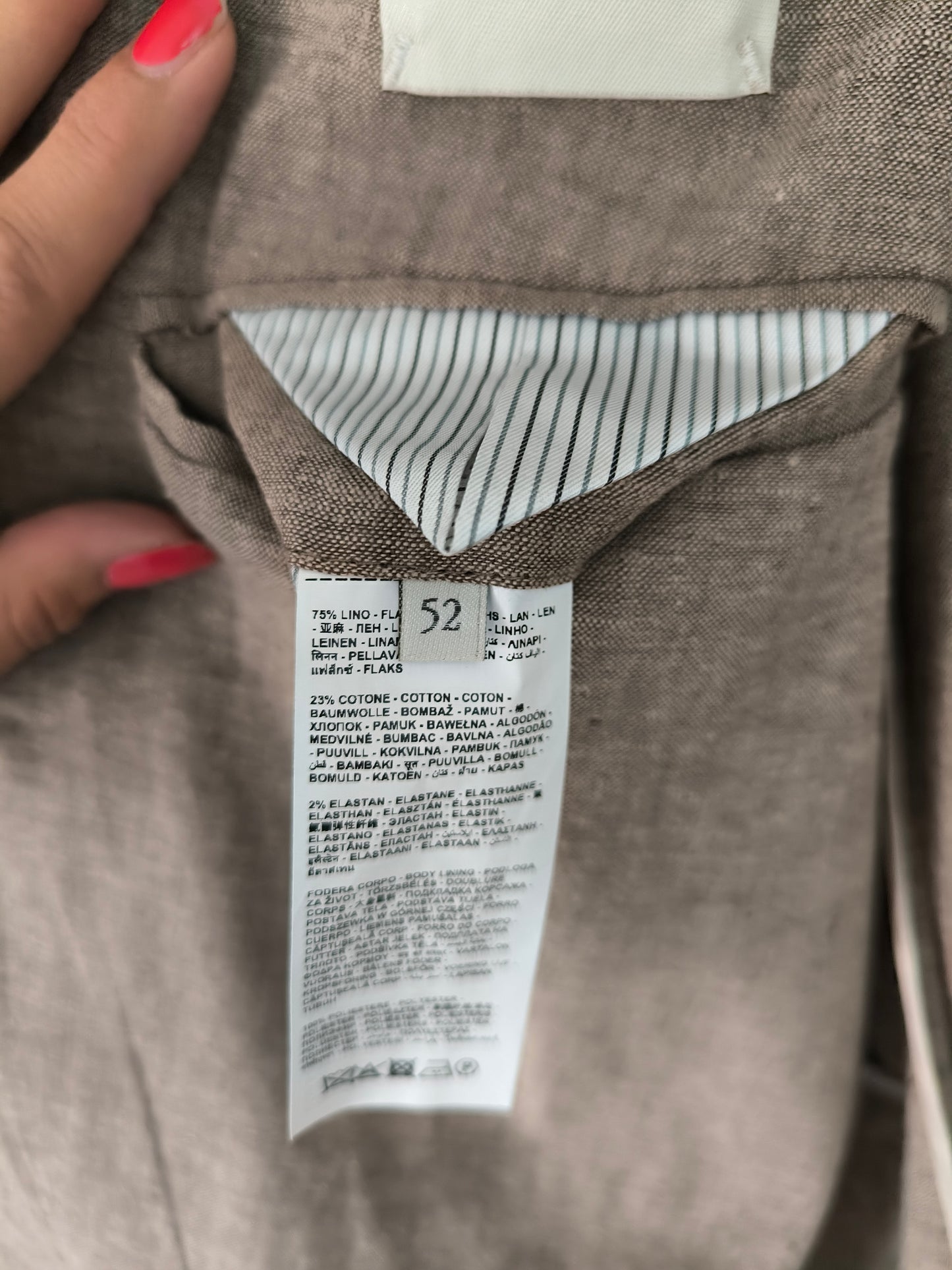 Rumford Venezia blazer unisex cotone e lino