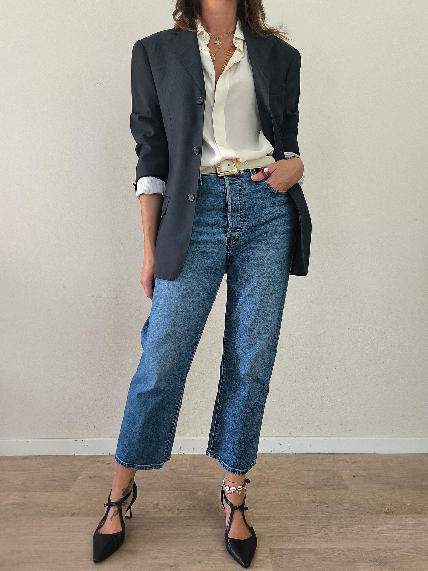 Blazer monopetto Girani Lana pettinata super 120's