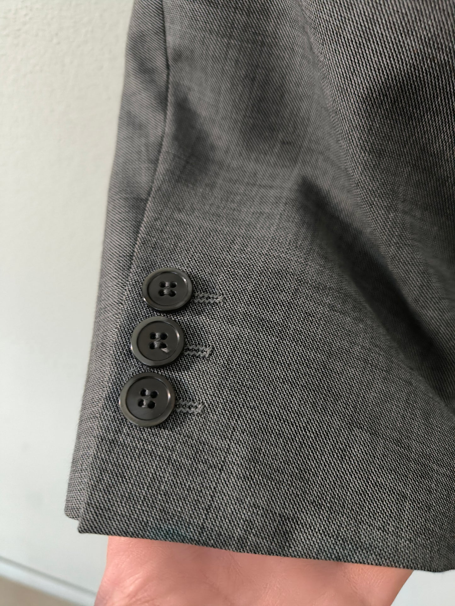 Blazer Lebole grigio in lana merino tg 48