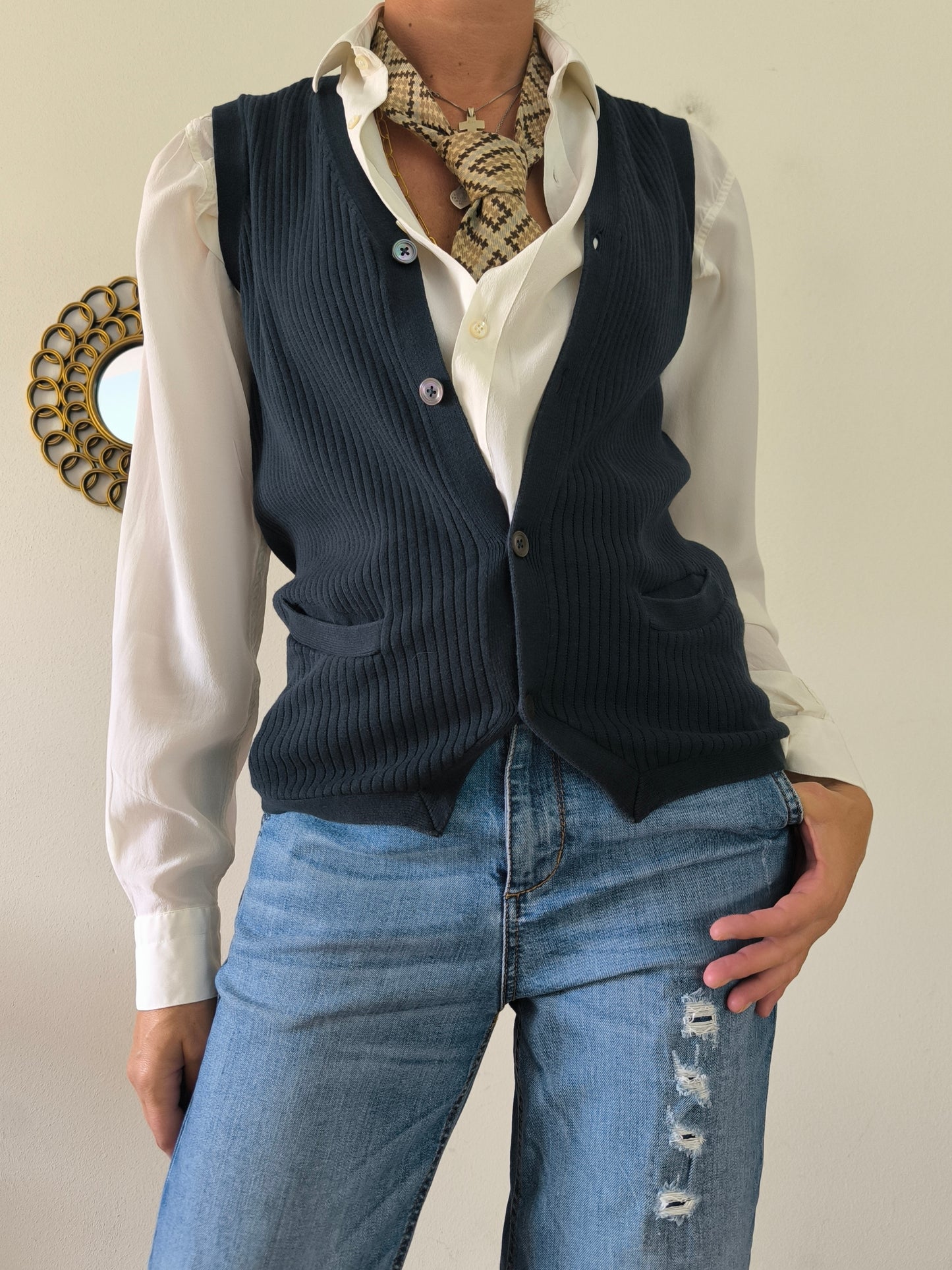 Gilet smanicato Paul Smith blu tg M