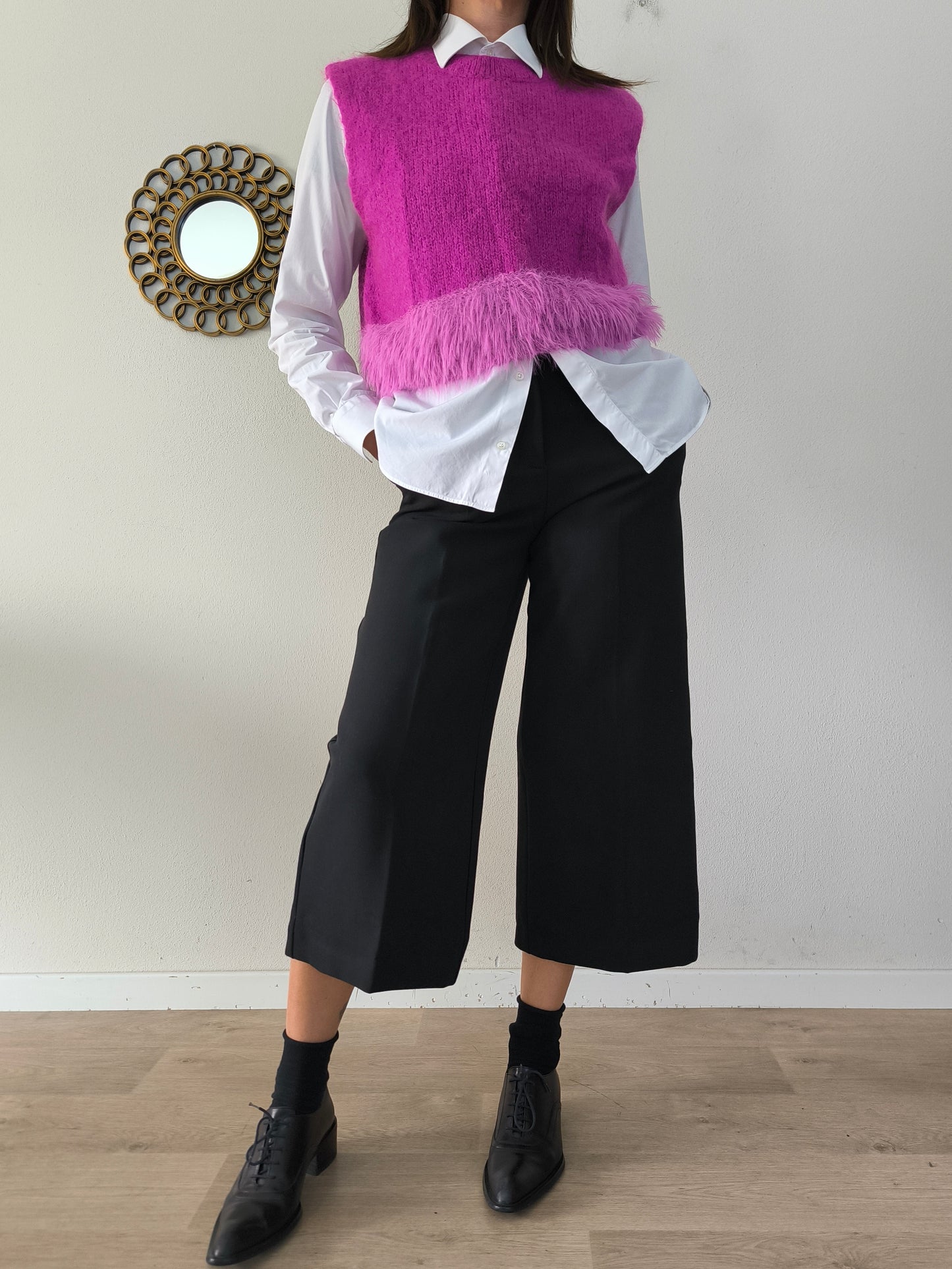 Maglioncino fucsia in mohair