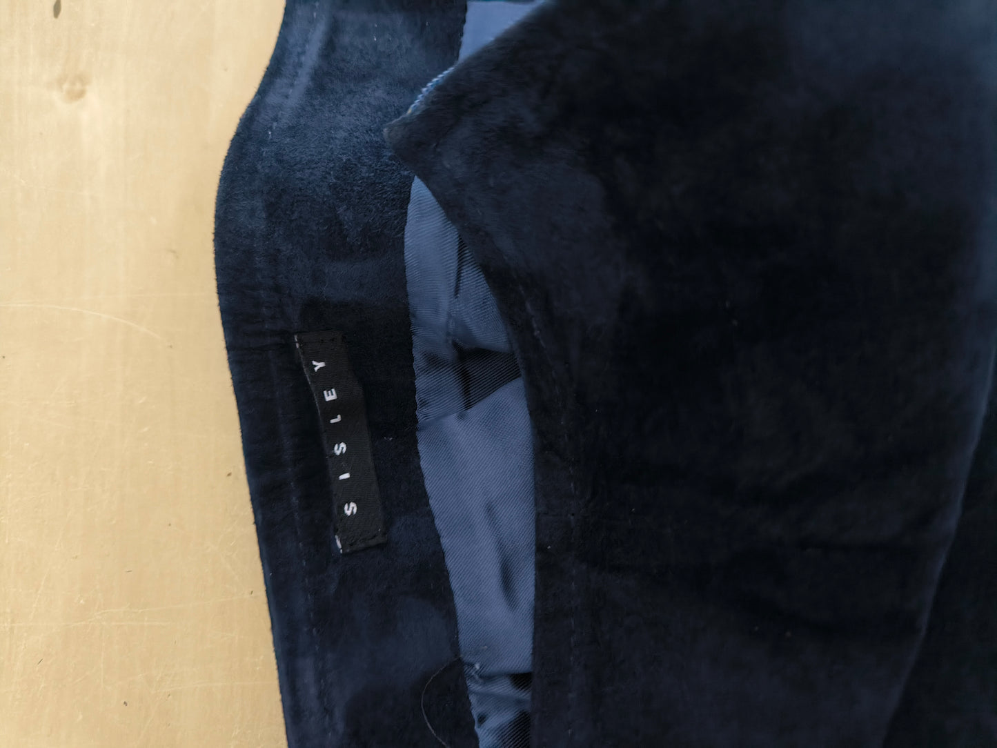 Minigonna scamosciata blu Sisley tg S